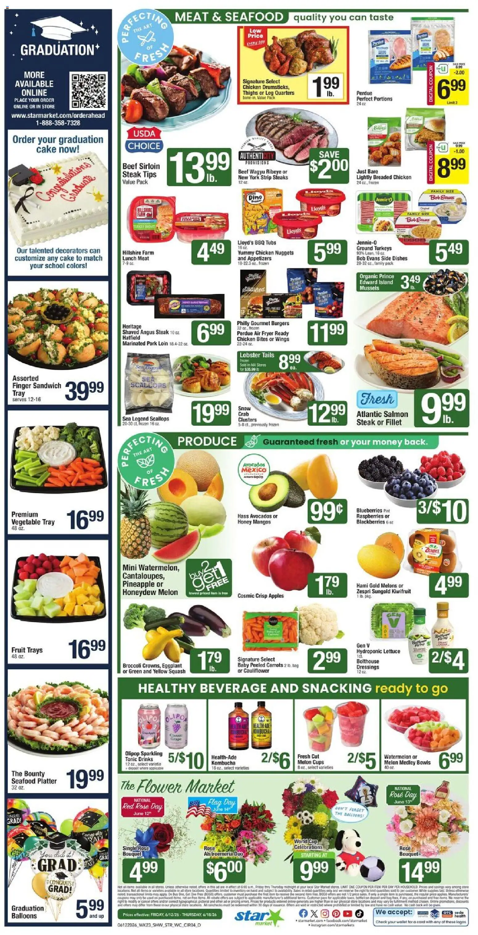 Star Market Weekly Ad - valid from 12.06.2026 | Page: 4 | Products: Lettuce, Pork, Apples, Beef