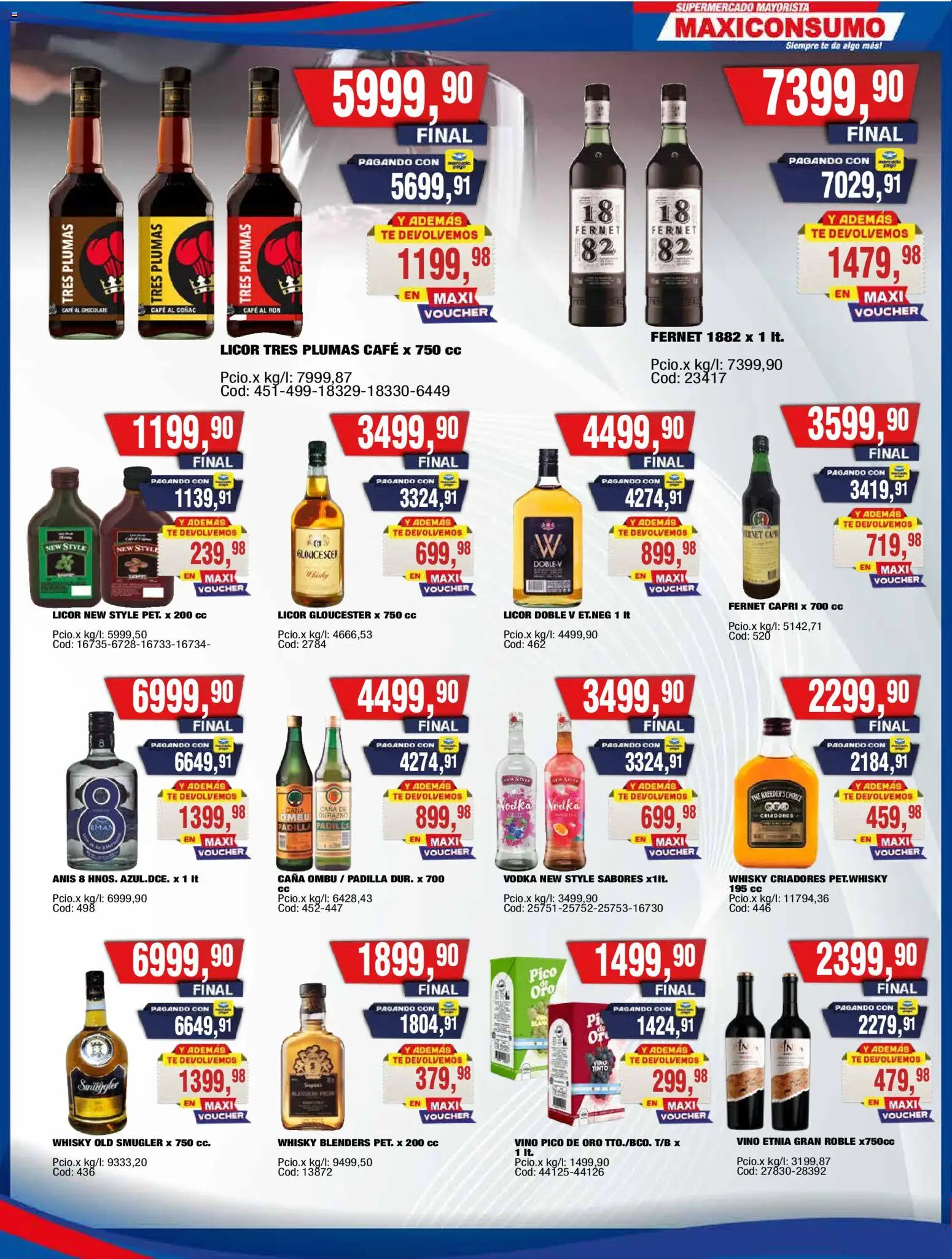 Maxiconsumo ofertas │ válido desde el 31/08/2026 | Página: 20 | Productos: Whisky, Durazno, Café, Té
