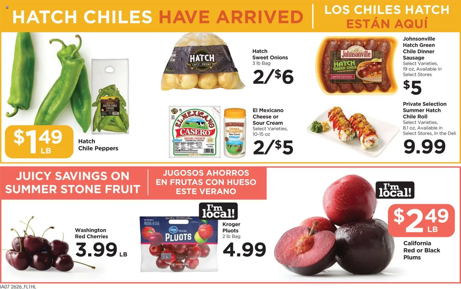 Food 4 Less Weekly Ad - valid from 07/29/2026 | Page: 8 | Products: Peppers, Sour cream, Cream, Bag