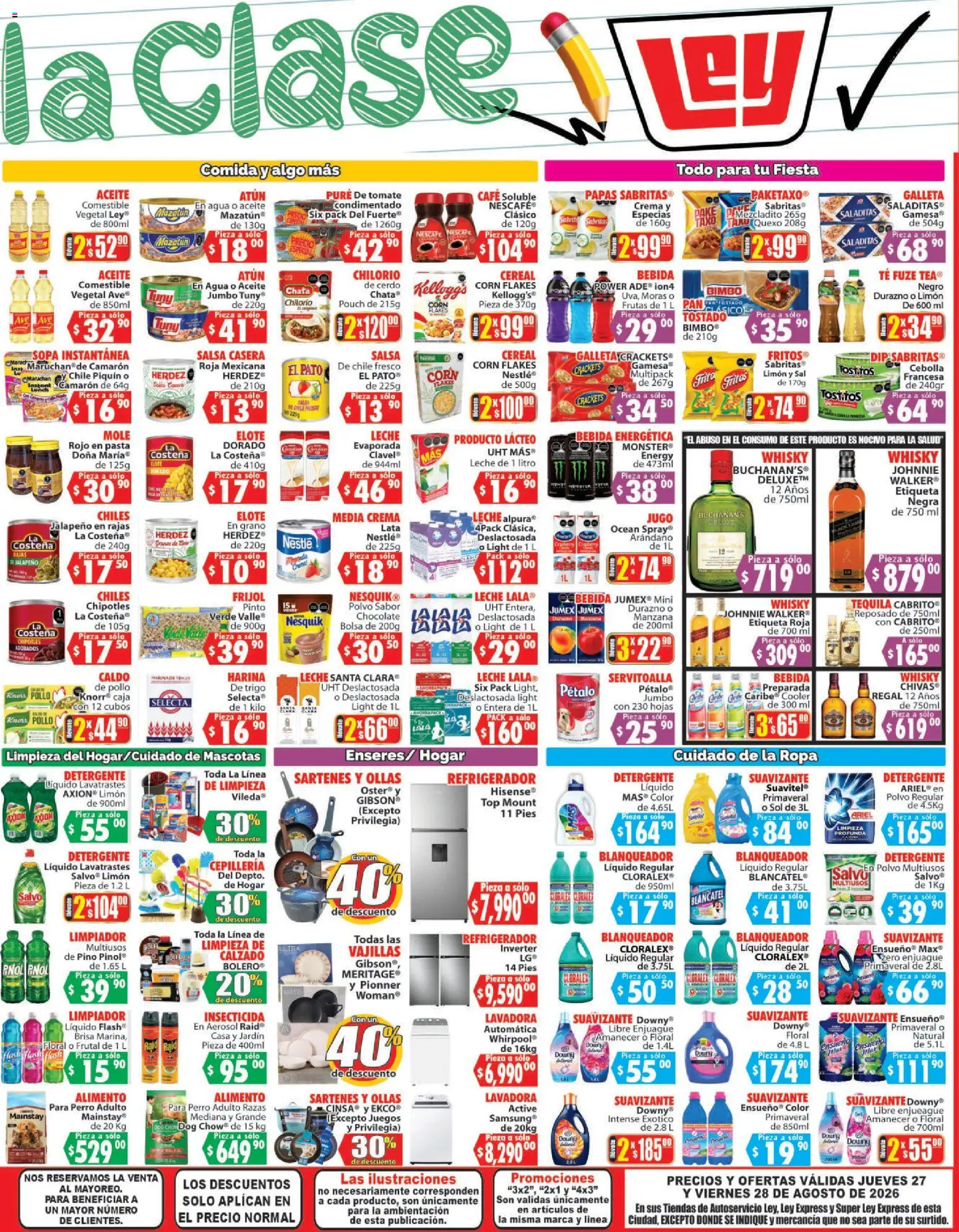 Nuevas ofertas de Casa Ley válidas en toda la República Mexicana desde el 27/08/2026. ¡Encuentra las mejores ofertas en Casa Ley folleto Autoservicio! | Página: 4 | Productos: Atún, Manzana, Suavizante, Detergente líquido