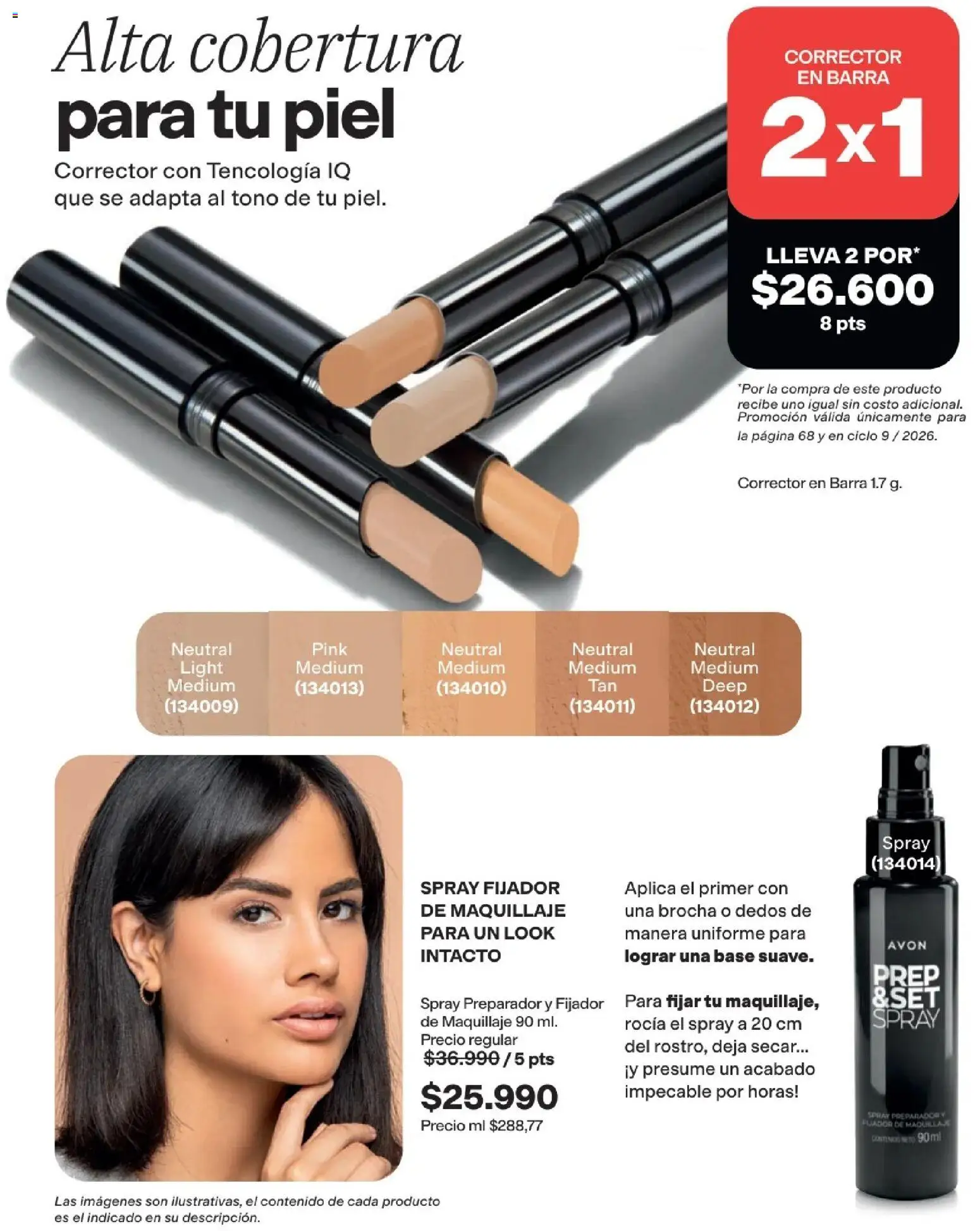 Avon revista - valida desde el 15.06.2026 | Página: 68 | Productos: Fijador, Brocha, Maquillaje, Corrector