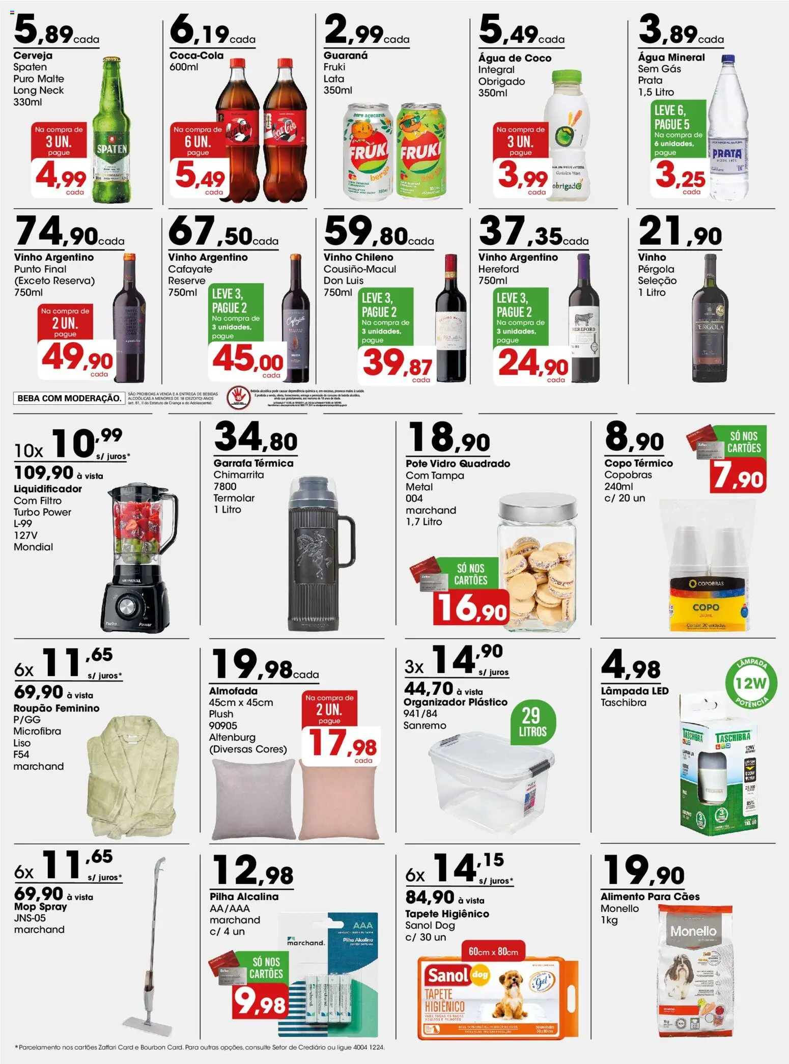 Zaffari Folheto - válido de 29/06/2026 | Página: 3 | Produtos: Mop, Organizador, Liquidificador, Bourbon