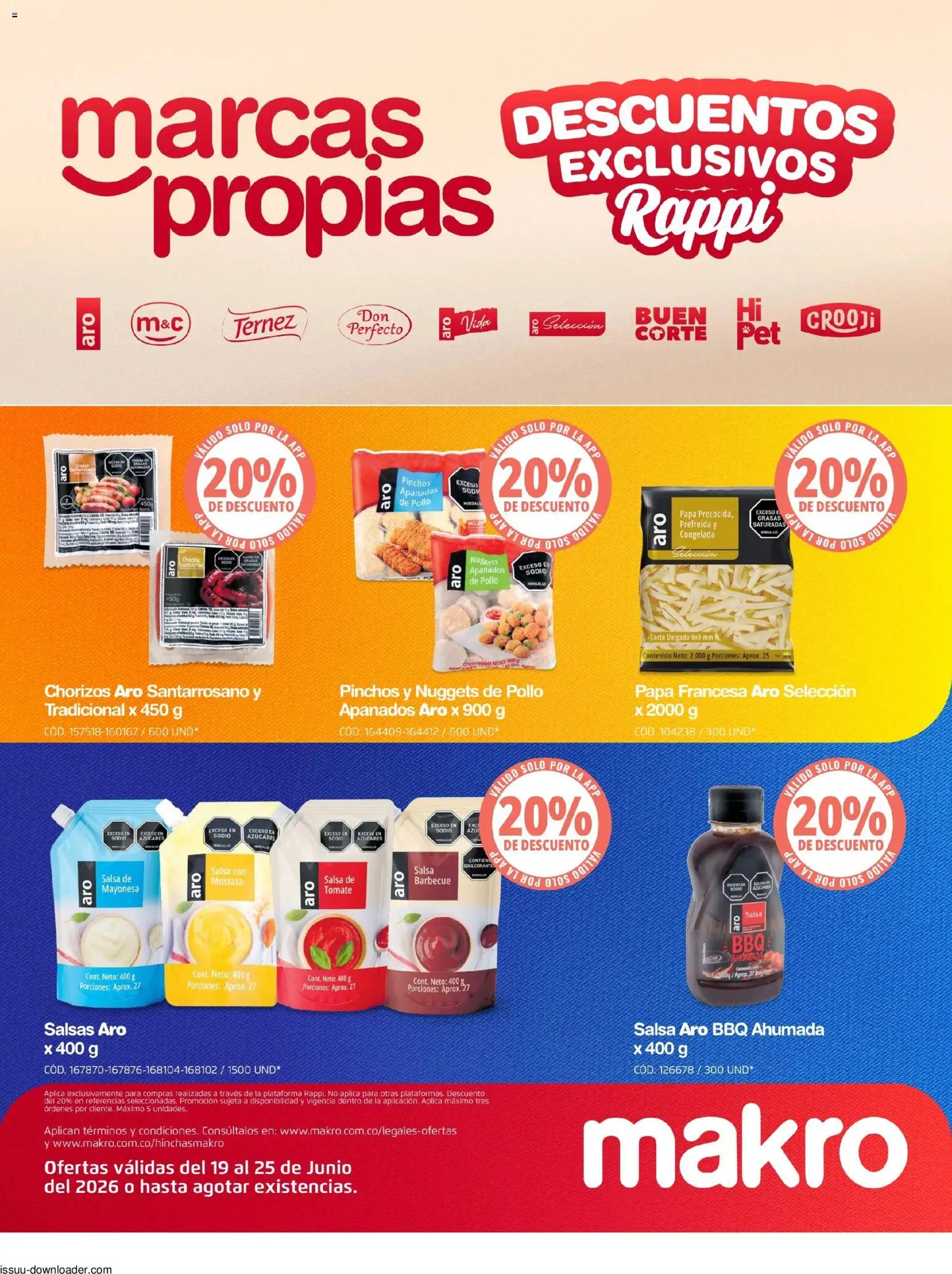 Makro revista - valida desde el 19/06/2026 | Página: 9 | Productos: Mayonesa, Tomate, Chorizo, Papa