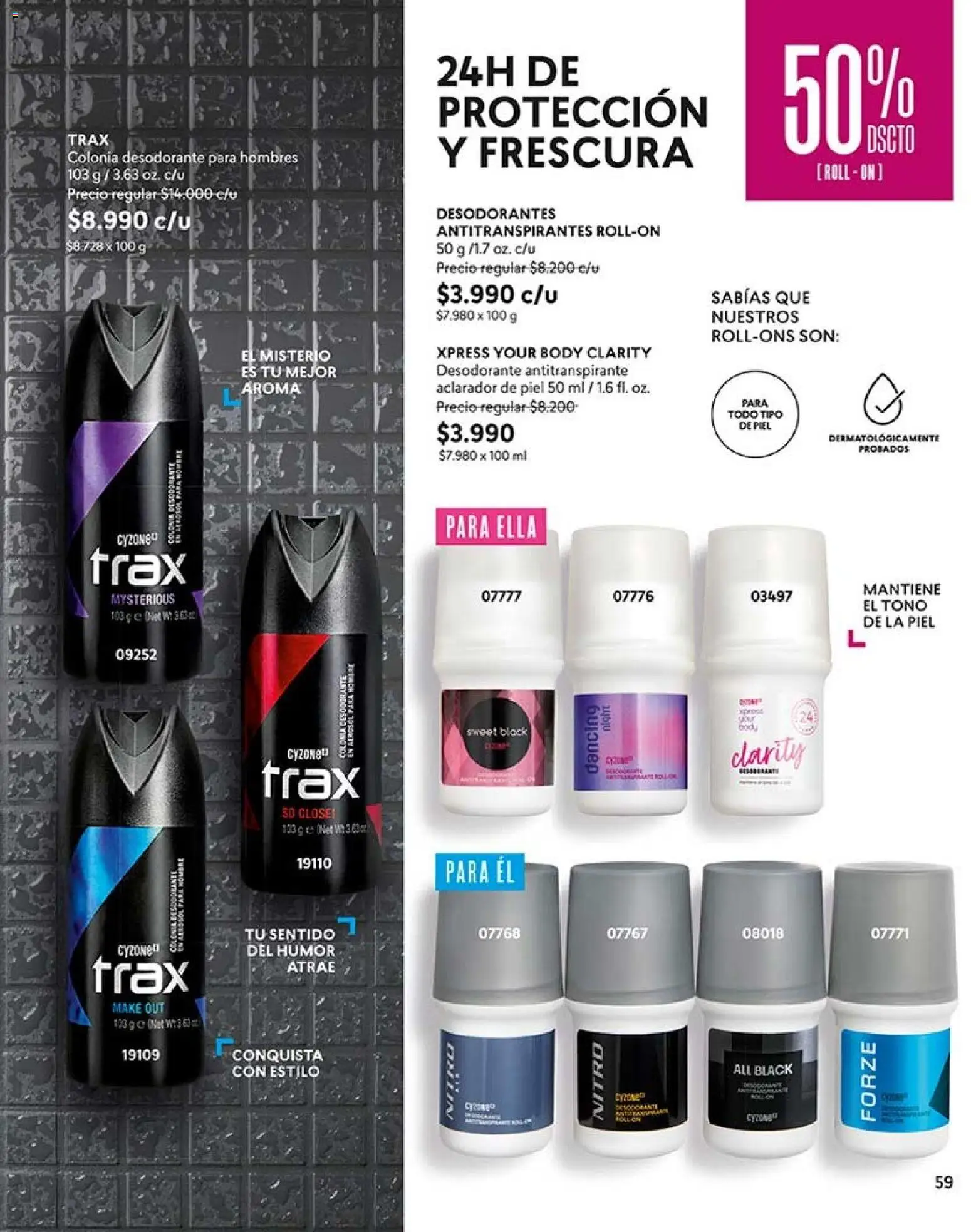 Catálogo CyZone Campaña 13 │ válido desde el 26.07.2026 | Página: 59 | Productos: Body, Desodorante, Antitranspirante