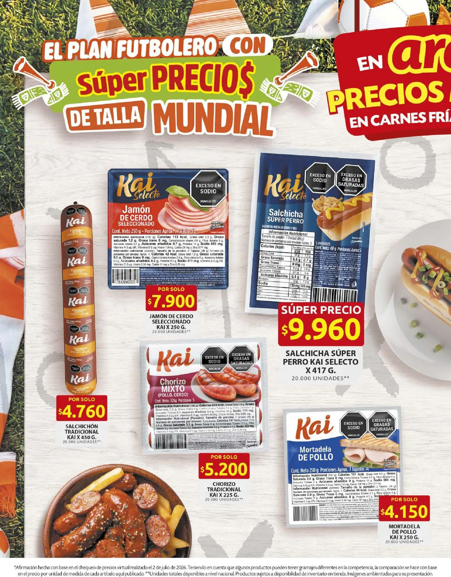 Ara revista - valida desde el 16/07/2026 | Página: 4 | Productos: Cerdo, Salchicha, Chorizo, Jamón