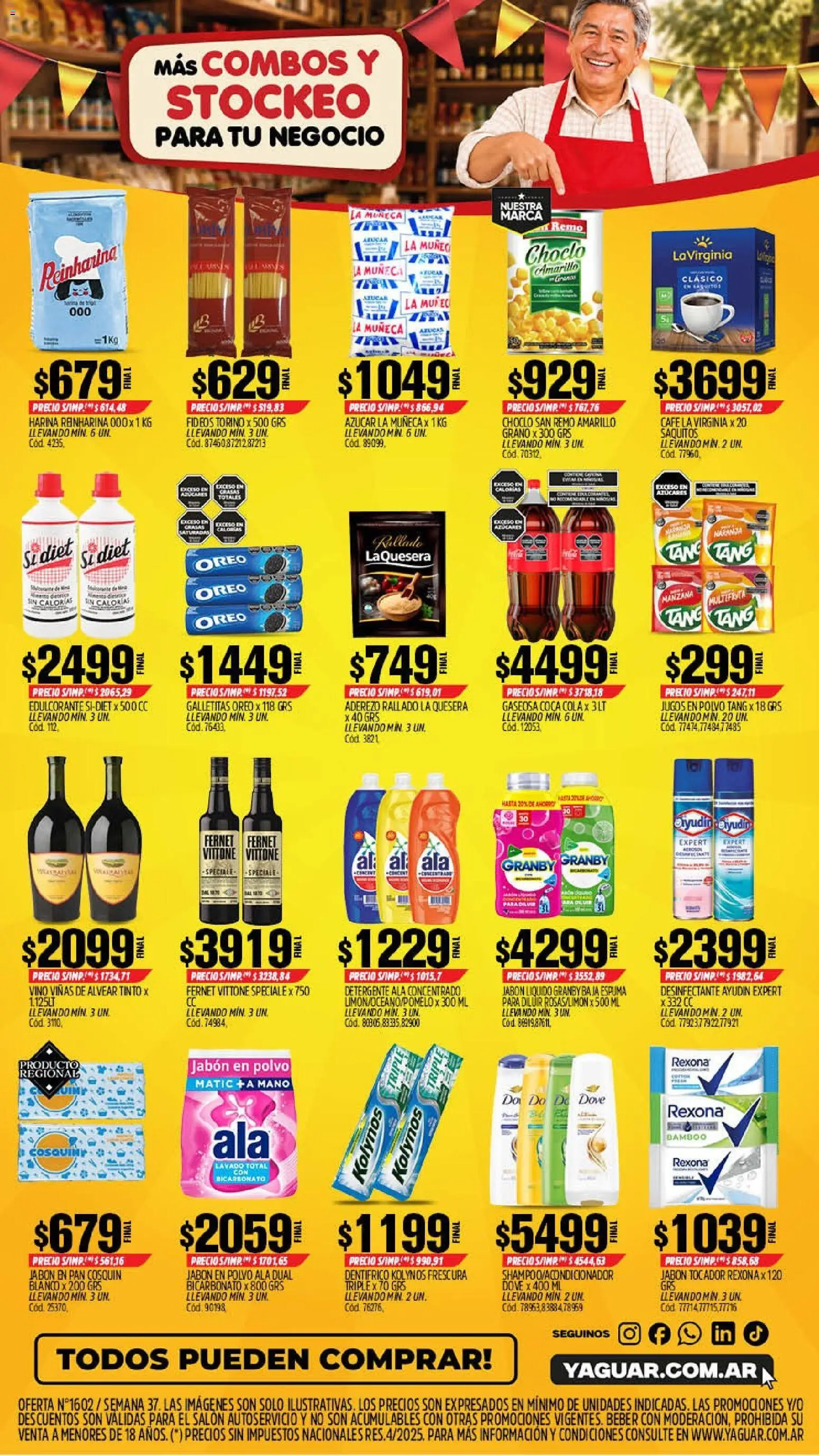 Yaguar - Oferta Semanal Misiones │ válido desde el 07/09/2026 | Página: 2 | Productos: Desinfectante, Harina, Oreo, Pan
