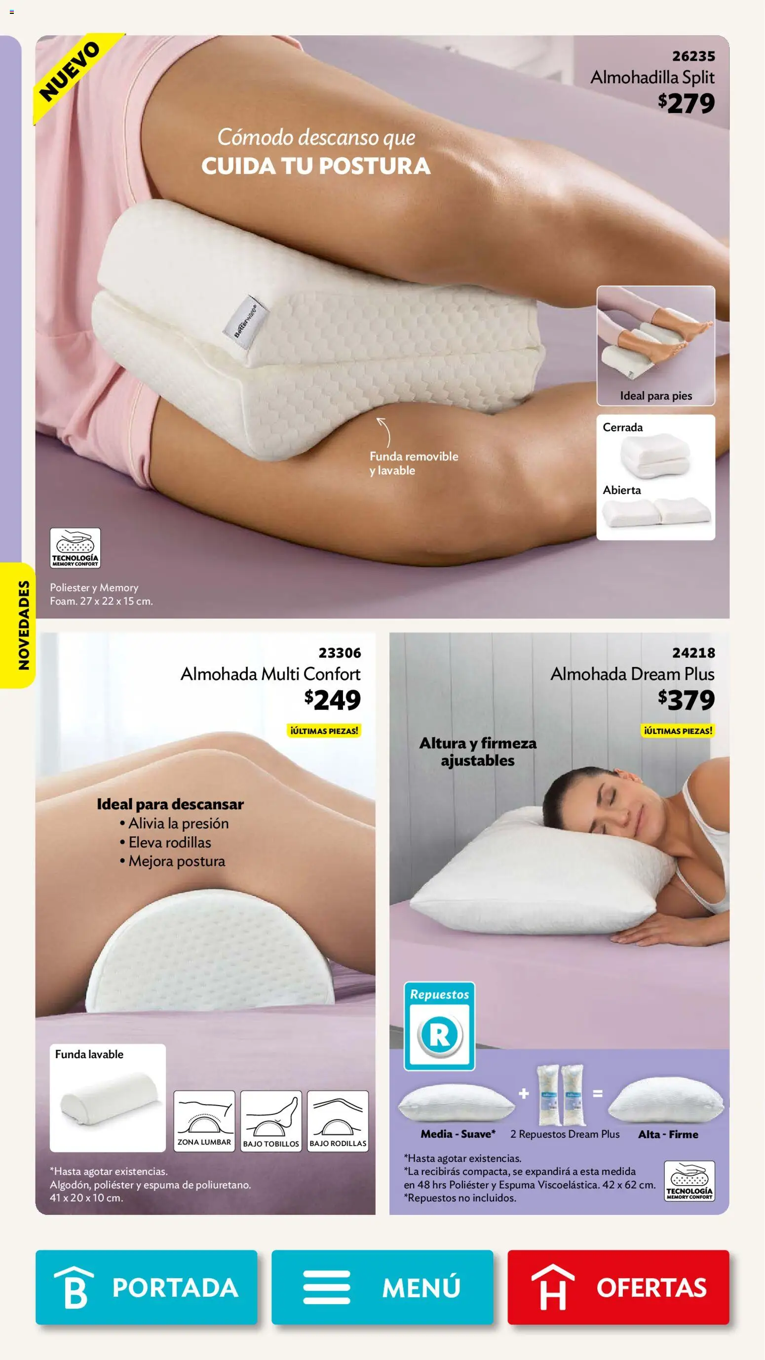 Nuevas ofertas de Betterware válidas en toda la República Mexicana desde el 31/08/2026. ¡Encuentra las mejores ofertas en Betterware campaña 9 2026! | Página: 52 | Productos: Espuma, Funda, Almohada