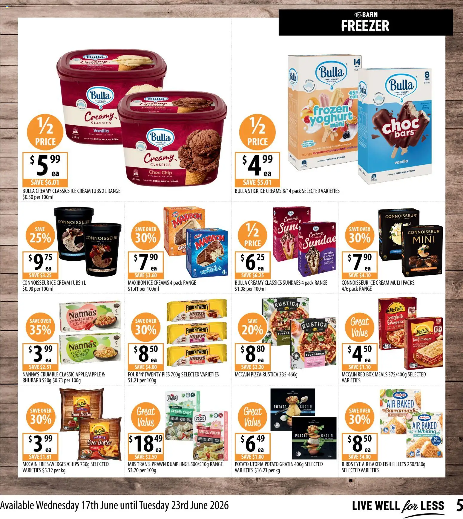 Supabarn catalogue - valid from 17.06.2026 | Page: 5 | Products: Beer, Fish, Beef, Pies
