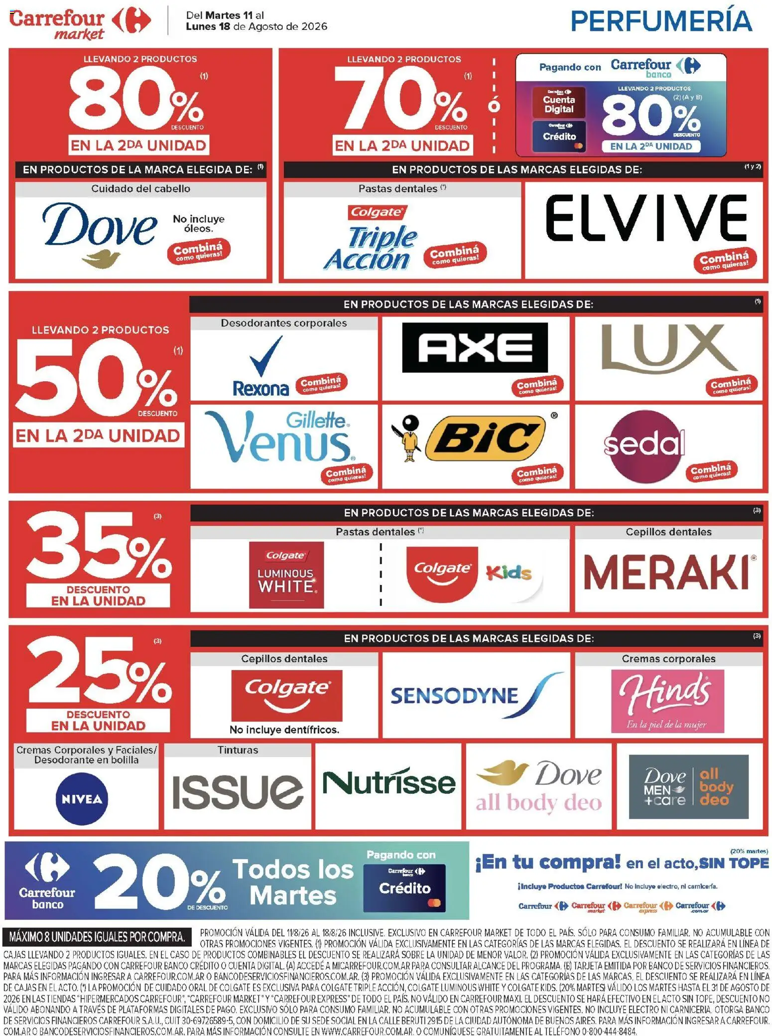Carrefour ofertas │ válido desde el 11/08/2026 | Página: 49 | Productos: Teléfono, Body, Sobre, Desodorante