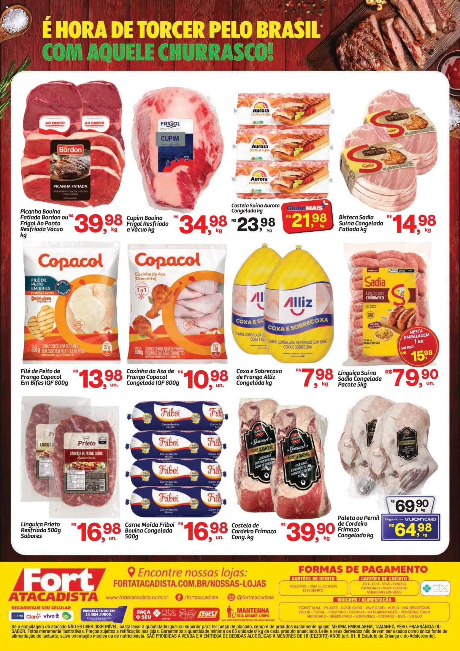 Fort Atacadista Folheto - válido de 12.06.2026 | Página: 2 | Produtos: Pernil, Frango, Peito de frango, Carne moida friboi