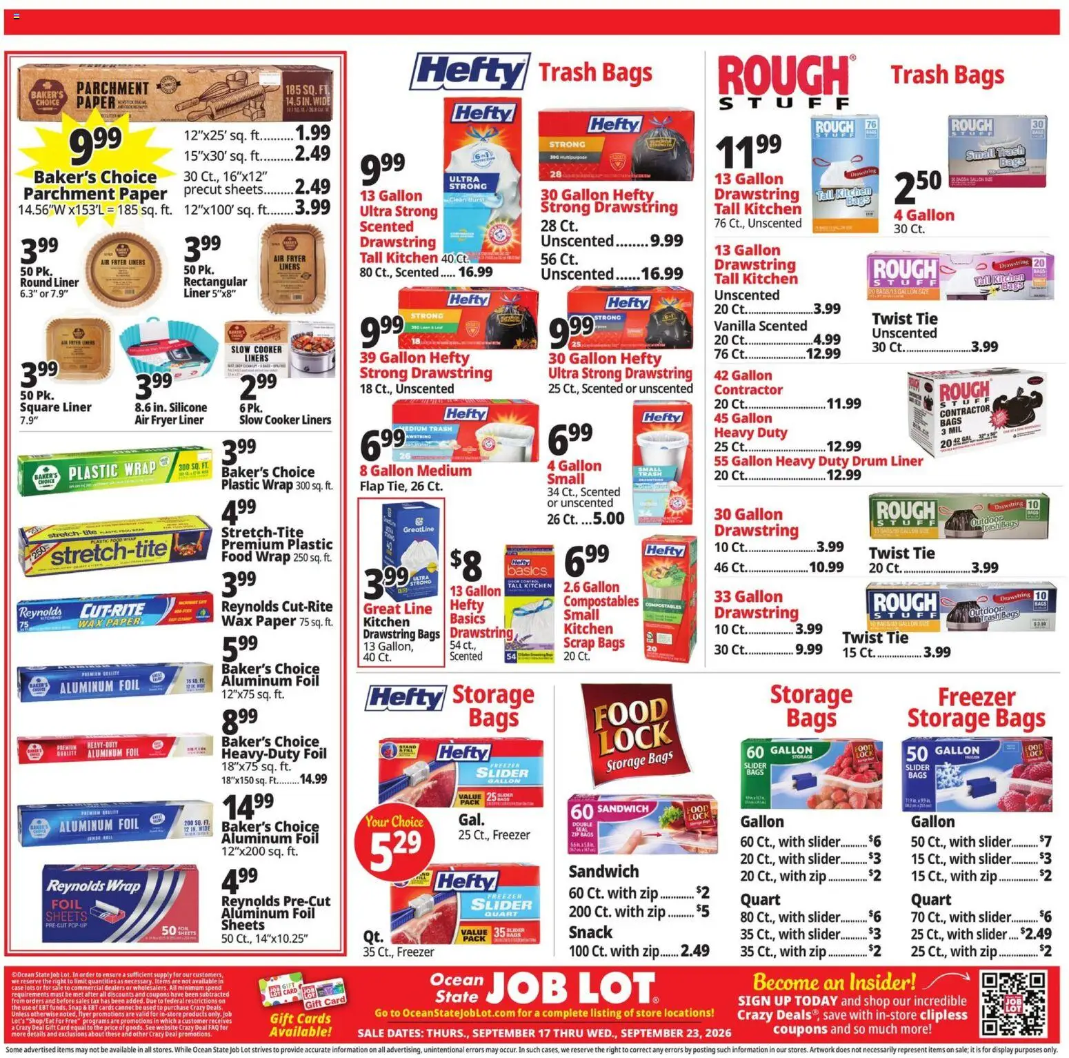 Ocean State Job Lot Weekly Ad - MA - valid from 09/17/2026 | Page: 17 | Products: Fryer, Slow cooker, Air fryer, Freezer