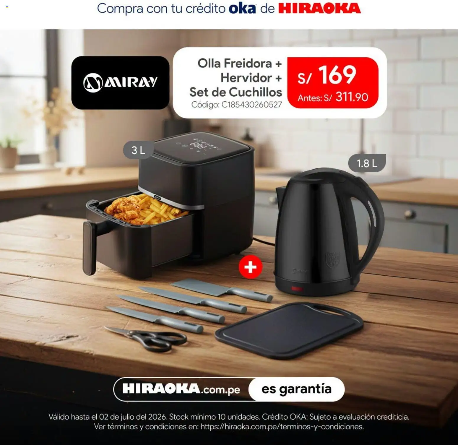 Catálogo Hiraoka válido desde 30/06/2026 | Página: 2 | Productos: Hervidor, Freidora
