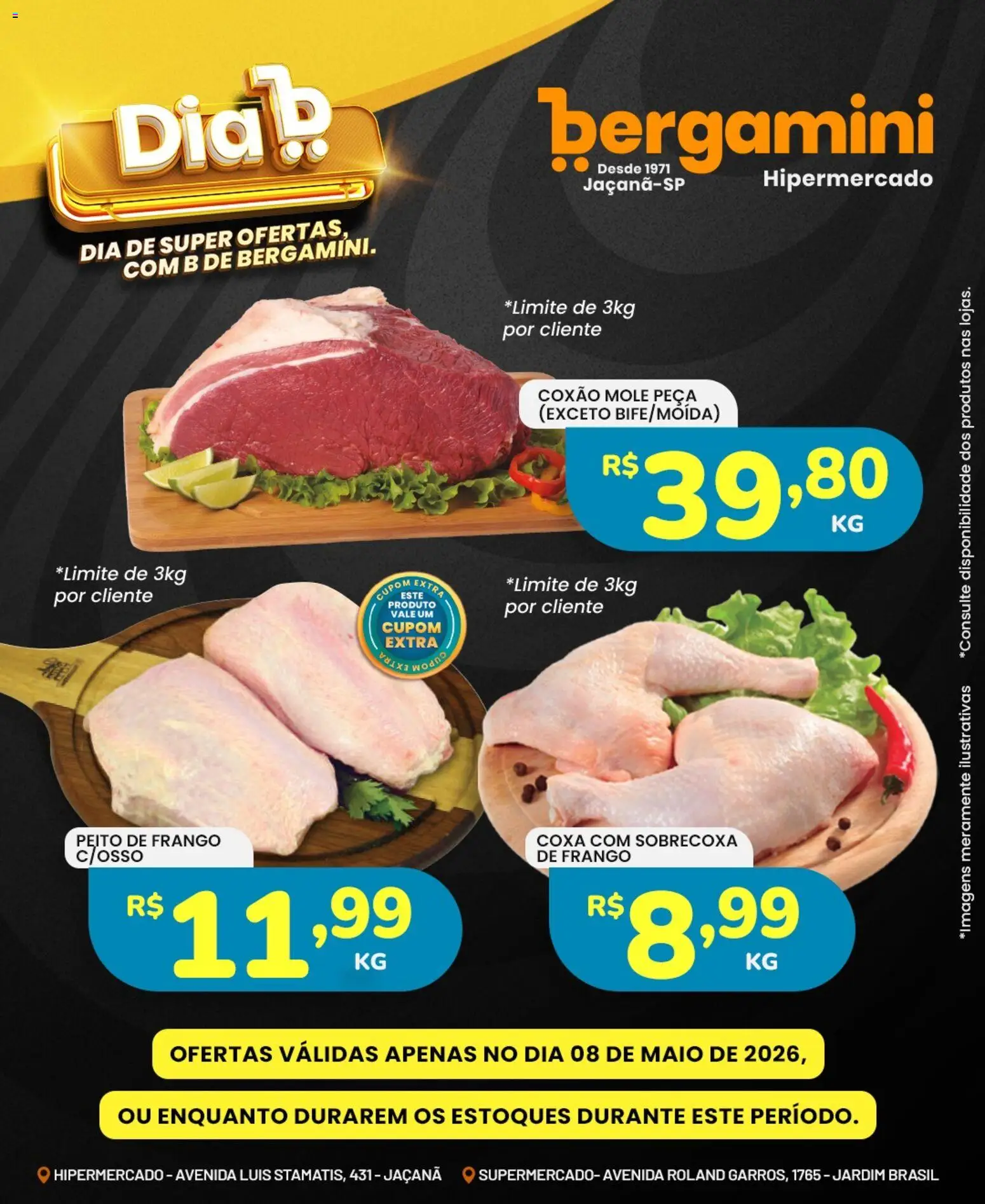 Supermercado Bergamini Folheto - válido de 08.05.2026 | Página: 5 | Produtos: Maiô, Frango, Peito de frango