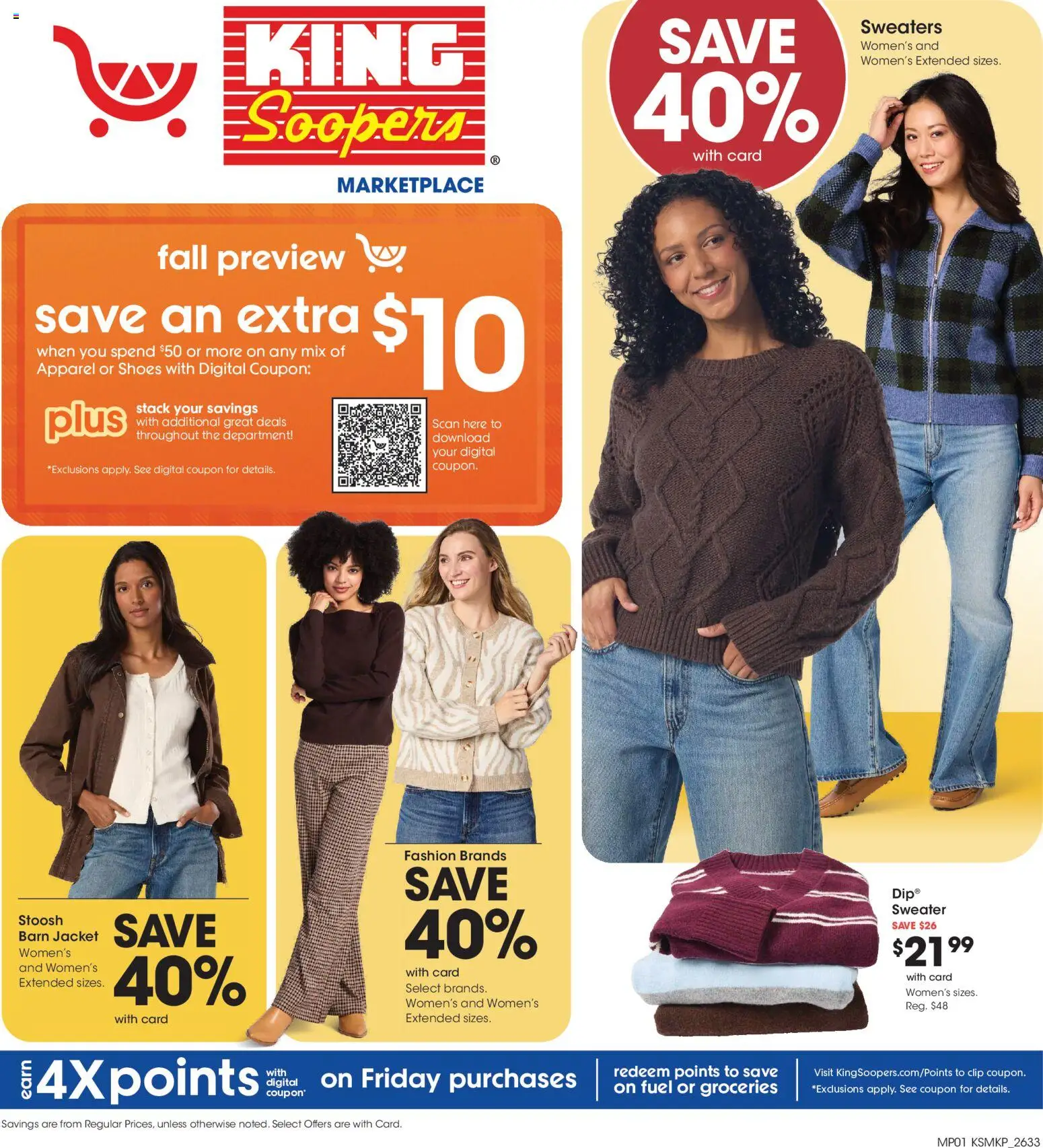 King Soopers Home & Apparel - valid from 09/16/2026 | Page: 1 | Products: Clip, Groceries, Sweater, Jacket