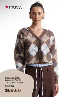 Preview of Macy's weekly ads valid from 09/21/2026 | Page: 4 | Products: Cardigan