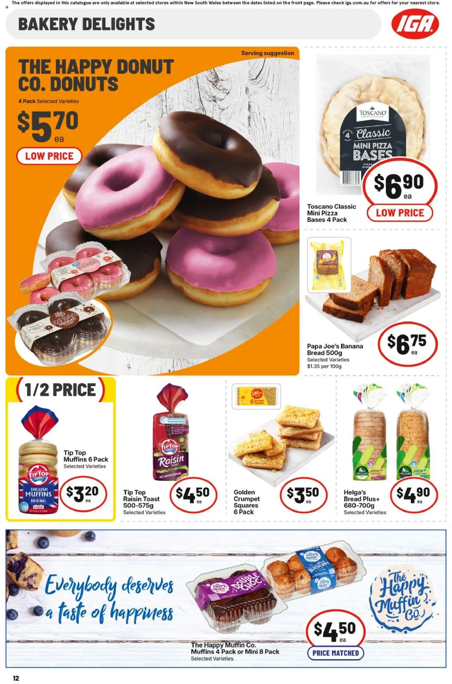 IGA catalogue - valid from 16/09/2026 | Page: 13 | Products: Pizza, Toast, Donut, Bakery