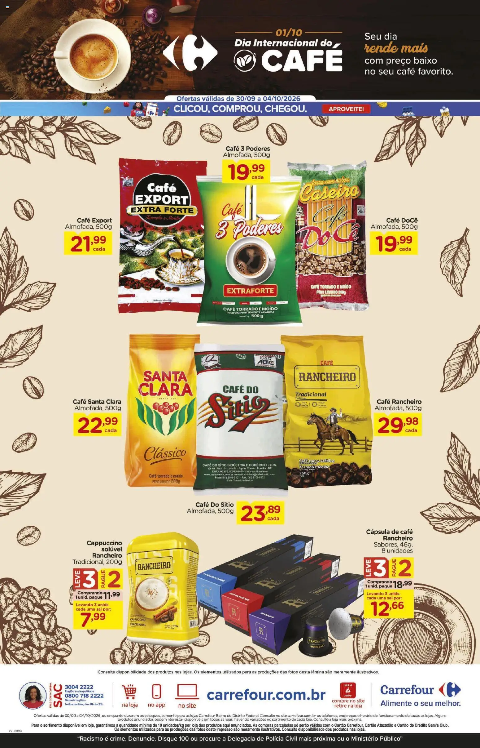 Carrefour Bairro Folheto - válido de 30/09/2026 | Página: 6 | Produtos: Cápsula de café, Café, Baixo, Doce