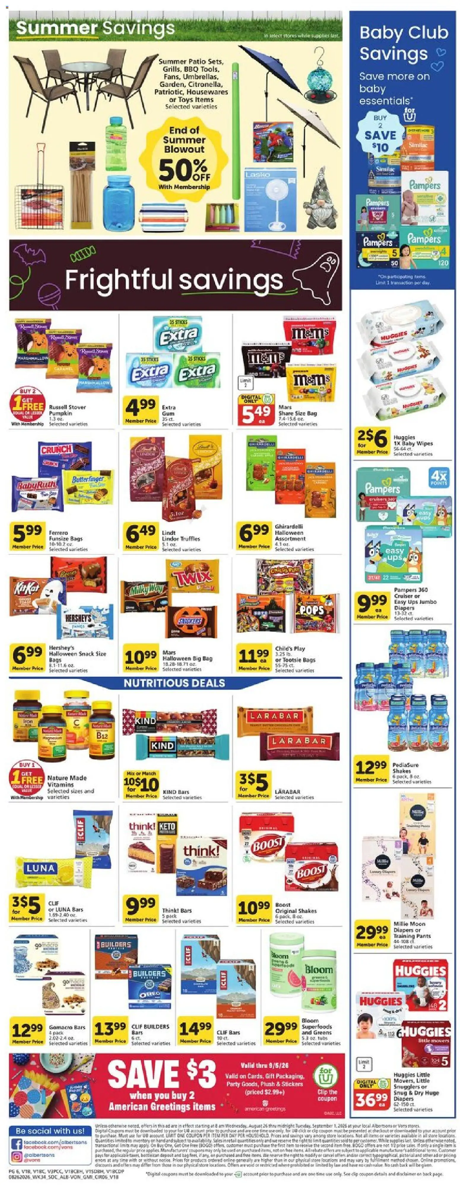 Vons Weekly Ad - valid from 08/26/2026 | Page: 5 | Products: Clip, Lindor, Lindt, UPS