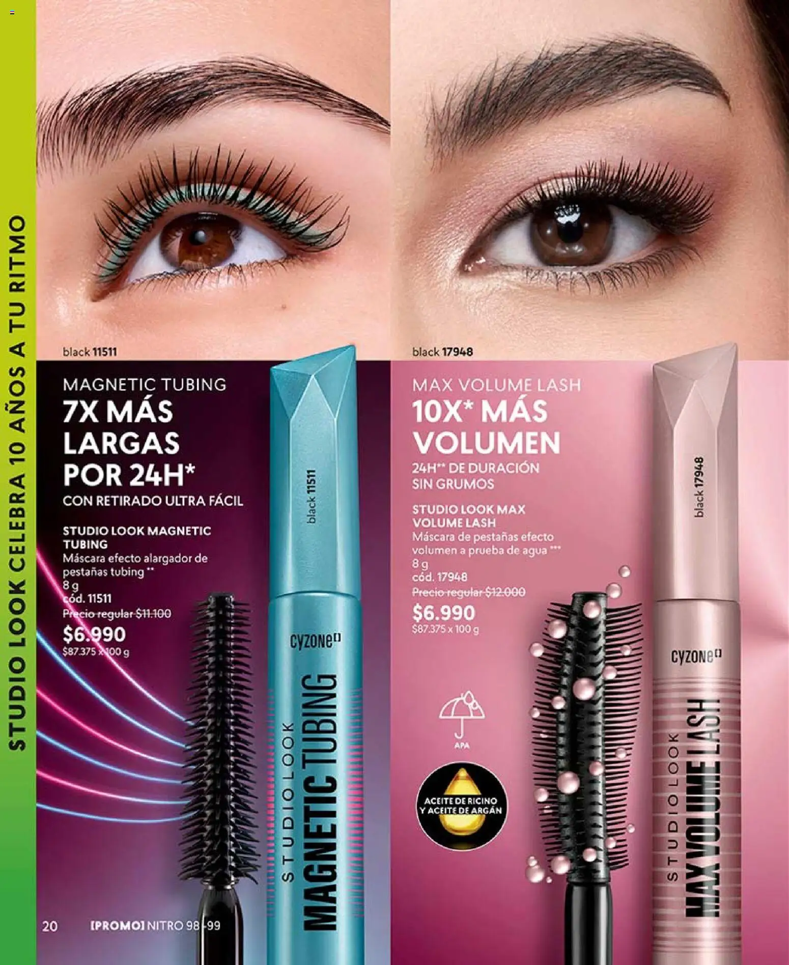 Catálogo CyZone Campaña 11 │ válido desde el 14.06.2026 | Página: 20 | Productos: Alargador, Agua, Máscara, Aceite