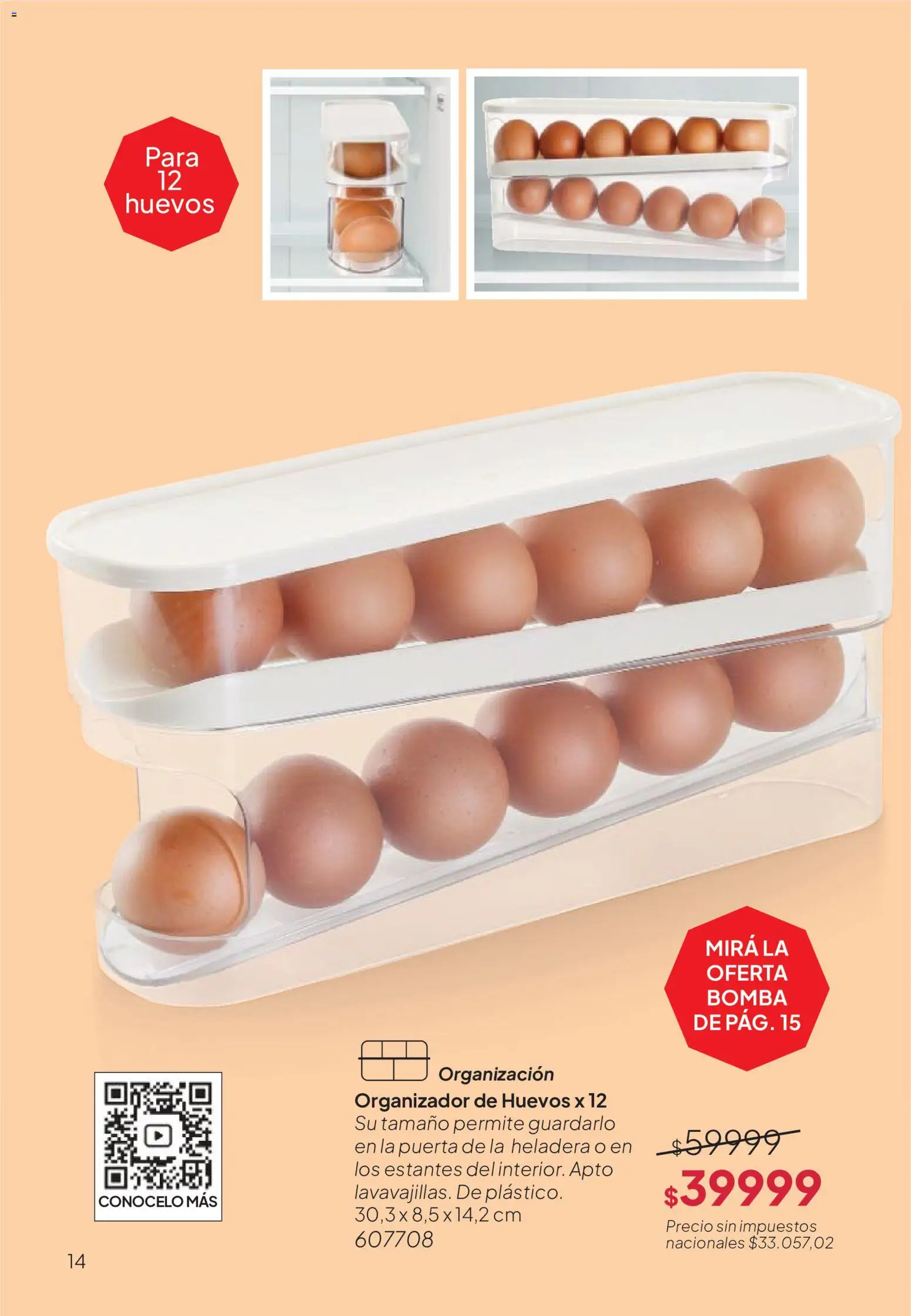 Tupperware Folleto │ válido desde el 18/09/2026 | Página: 15 | Productos: Organizador, Estantes, Heladera, Huevos