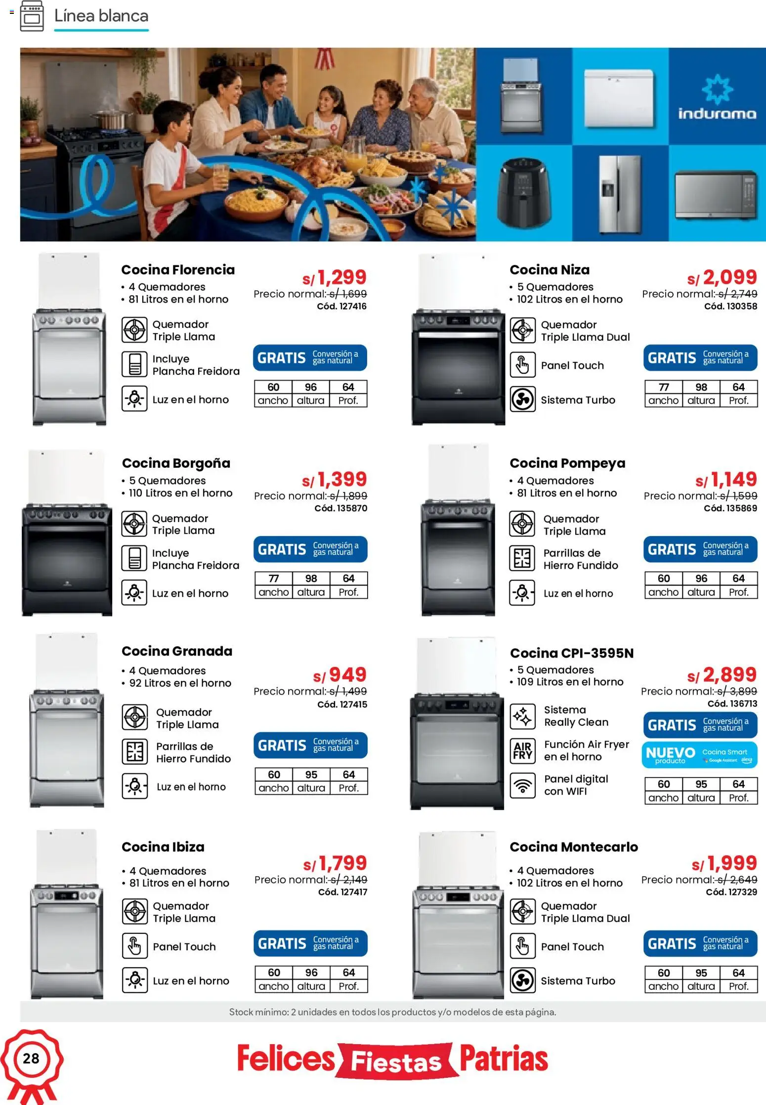Catálogo Hiraoka válido desde 11/07/2026 | Página: 28 | Productos: Horno, El horno, Cocina, Freidora