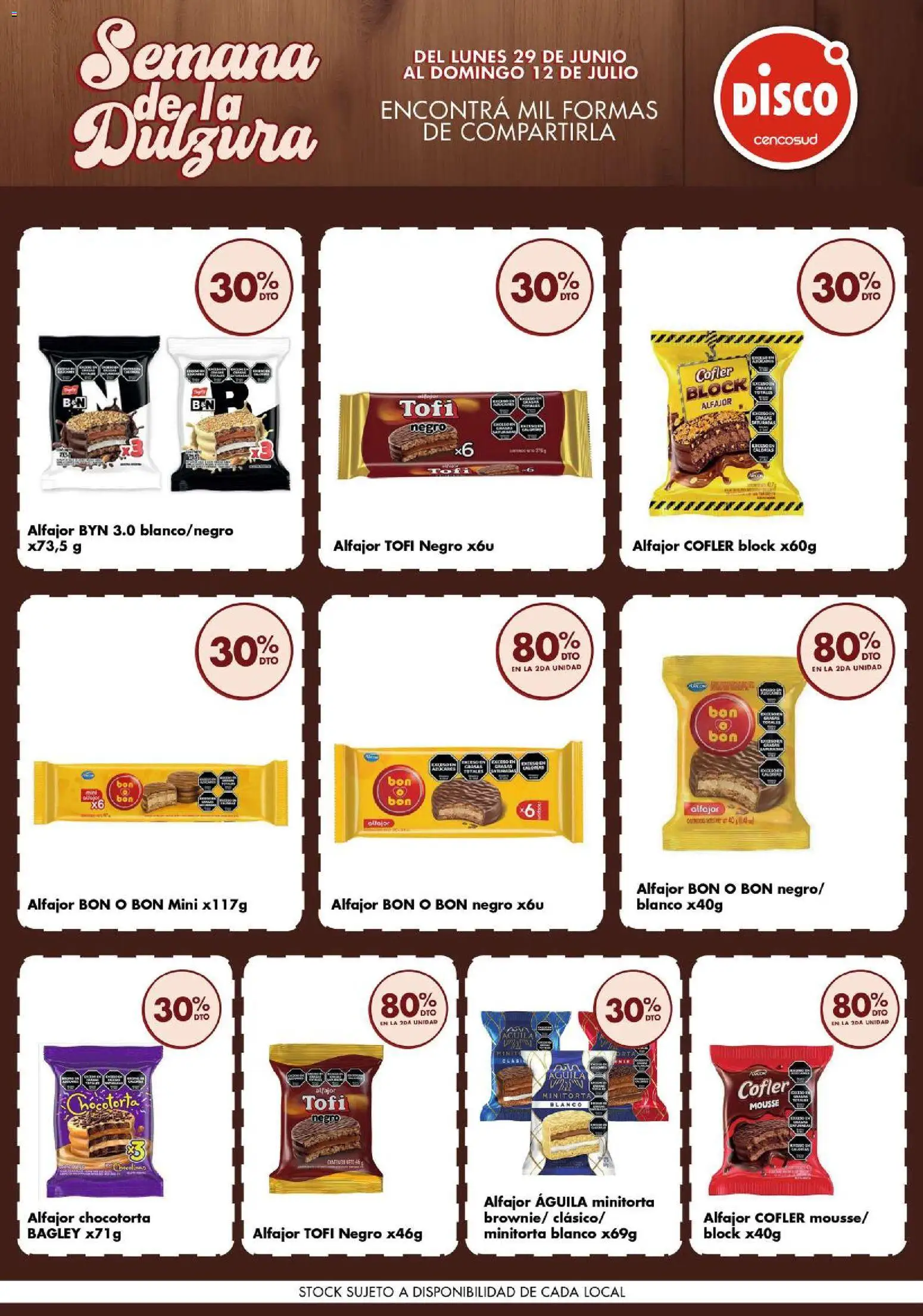 Disco - Folleto Semana De La Dulzura Disco │ válido desde el 29/06/2026 | Página: 7 | Productos: Disco, Mousse, Alfajor