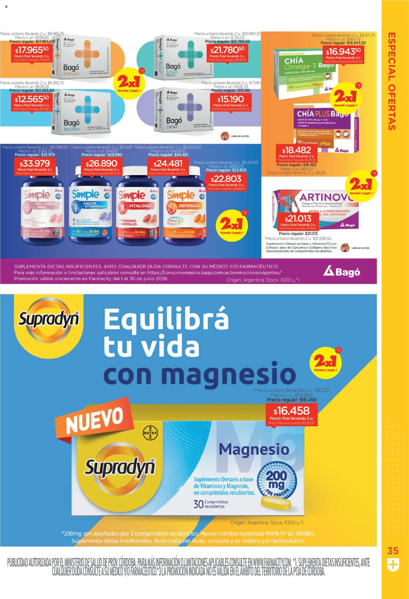 Farmacity catálogo │ válido desde el 02.06.2026 | Página: 35 | Productos: Vitaminas, Suplemento dietario, Aceite, Curcuma