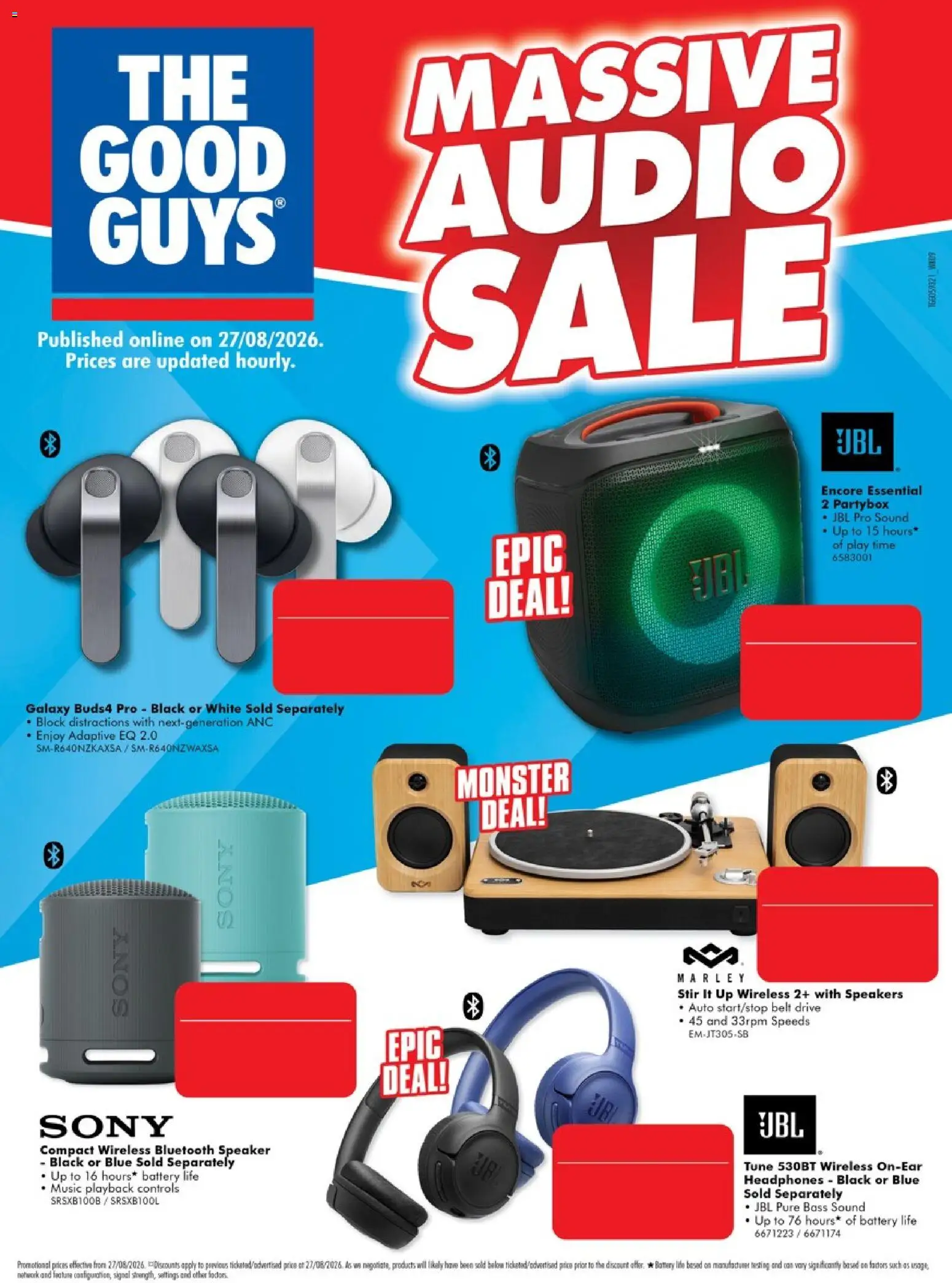 The Good Guys catalogue - valid from 27/08/2026 | Page: 6 | Products: Bluetooth speaker, Audio, Headphones, Speaker