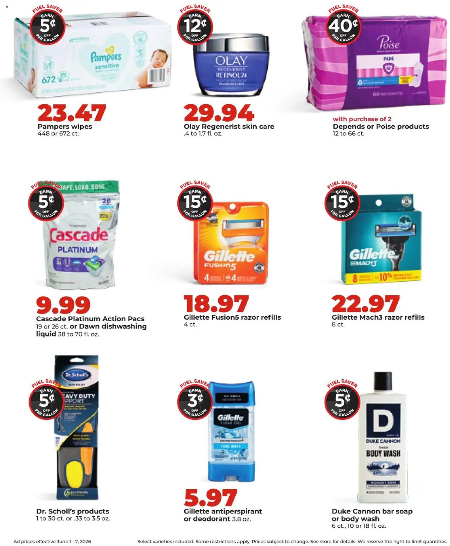 HyVee Weekly Ad - valid from 01.06.2026 | Page: 10 | Products: Soap, Antiperspirant, Pads, Body Wash