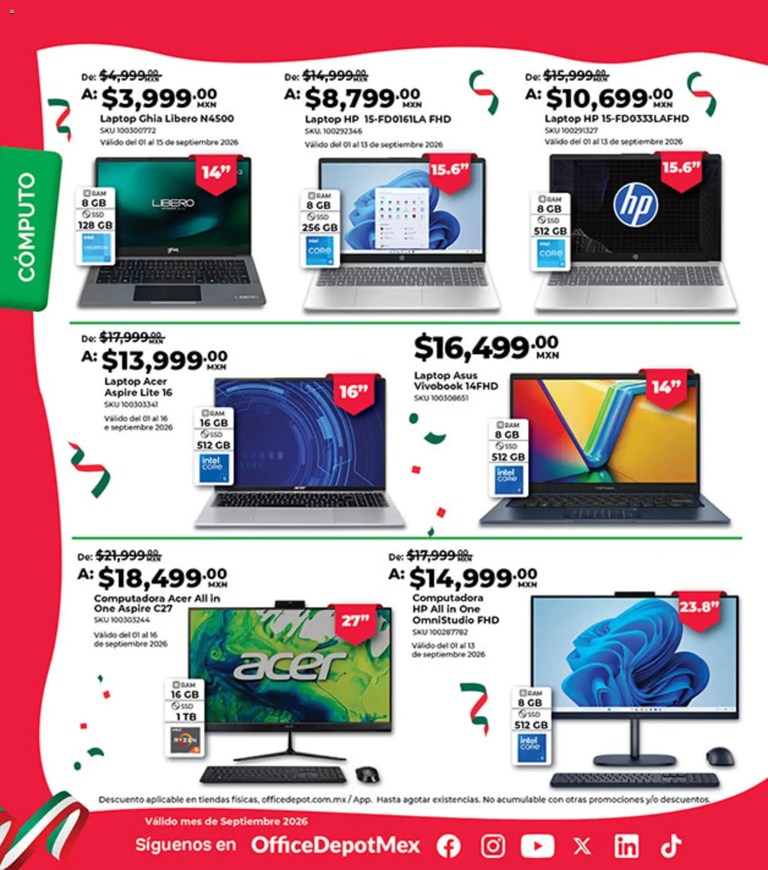Nuevas ofertas de Office Depot válidas en toda la República Mexicana desde el 01/09/2026. ¡Encuentra las mejores ofertas en Office Depot catálogo! | Página: 18