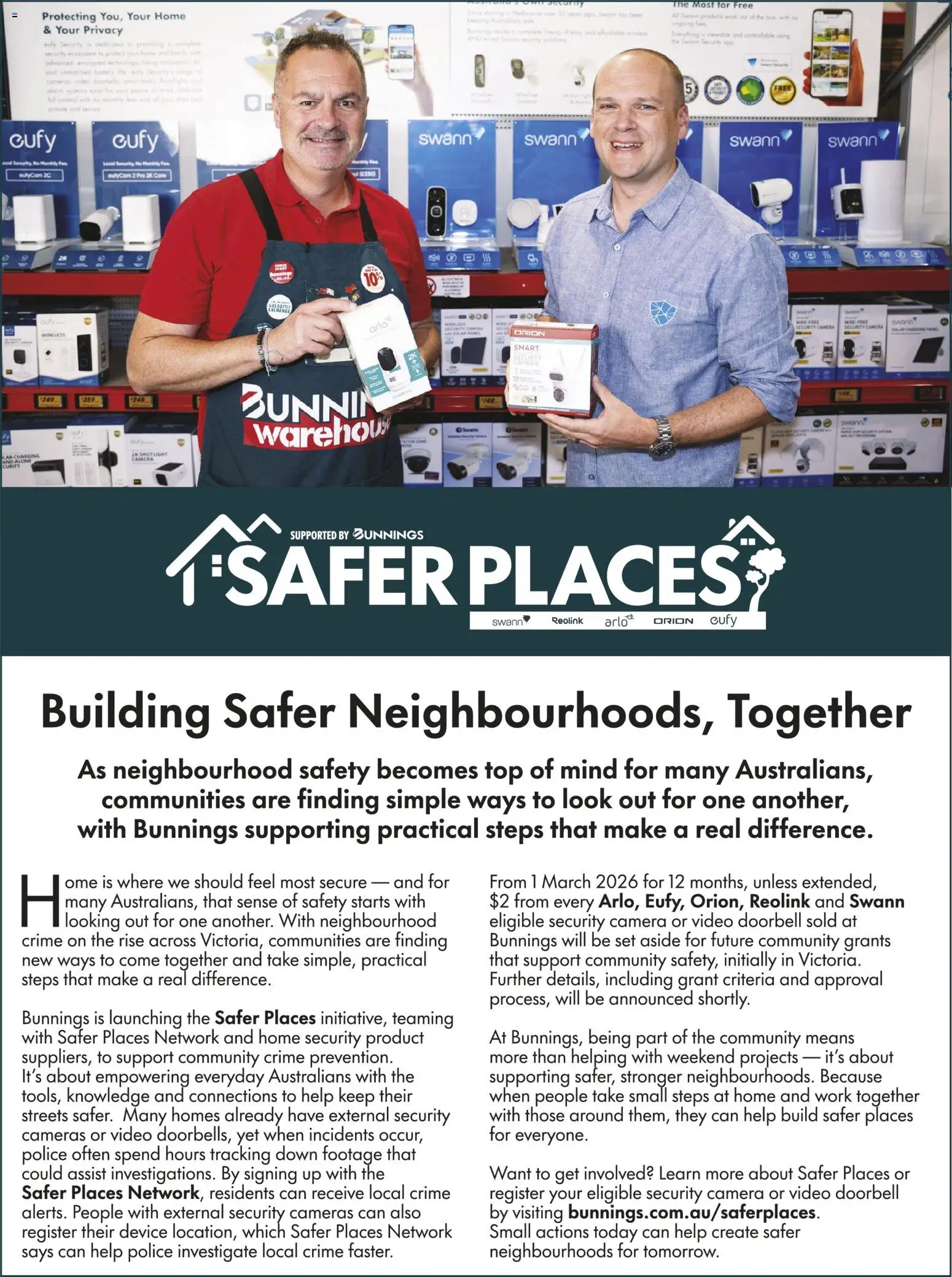 Bunnings Warehouse catalogue - valid from 01.05.2026 | Page: 56 | Products: Battery, Doorbell, Device, Camera