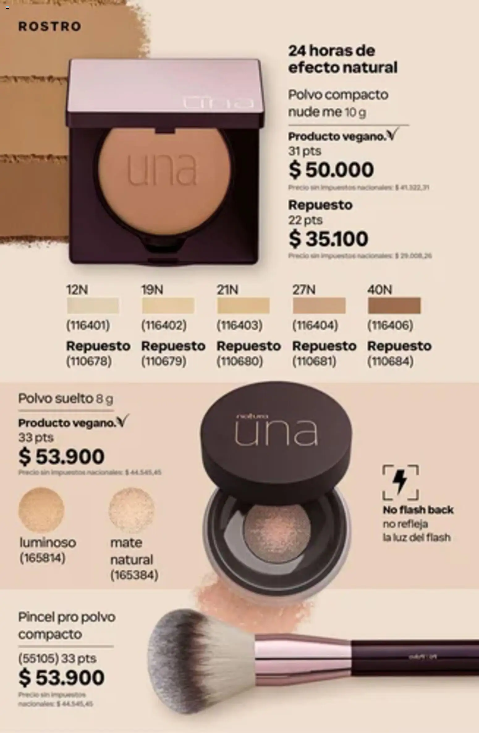 Catálogo Natura Ciclo 14 │ válido desde el 01/10/2026 | Página: 144 | Productos: Mate, Polvo, Pincel, Polvo compacto