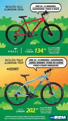 Lojas Cem - Ofertas atuais - Pré-Visualização do folheto da loja Lojas Cem, válido de 01/08/2026 | Página: 114 | Produtos: Bicicleta, Carne, Disco