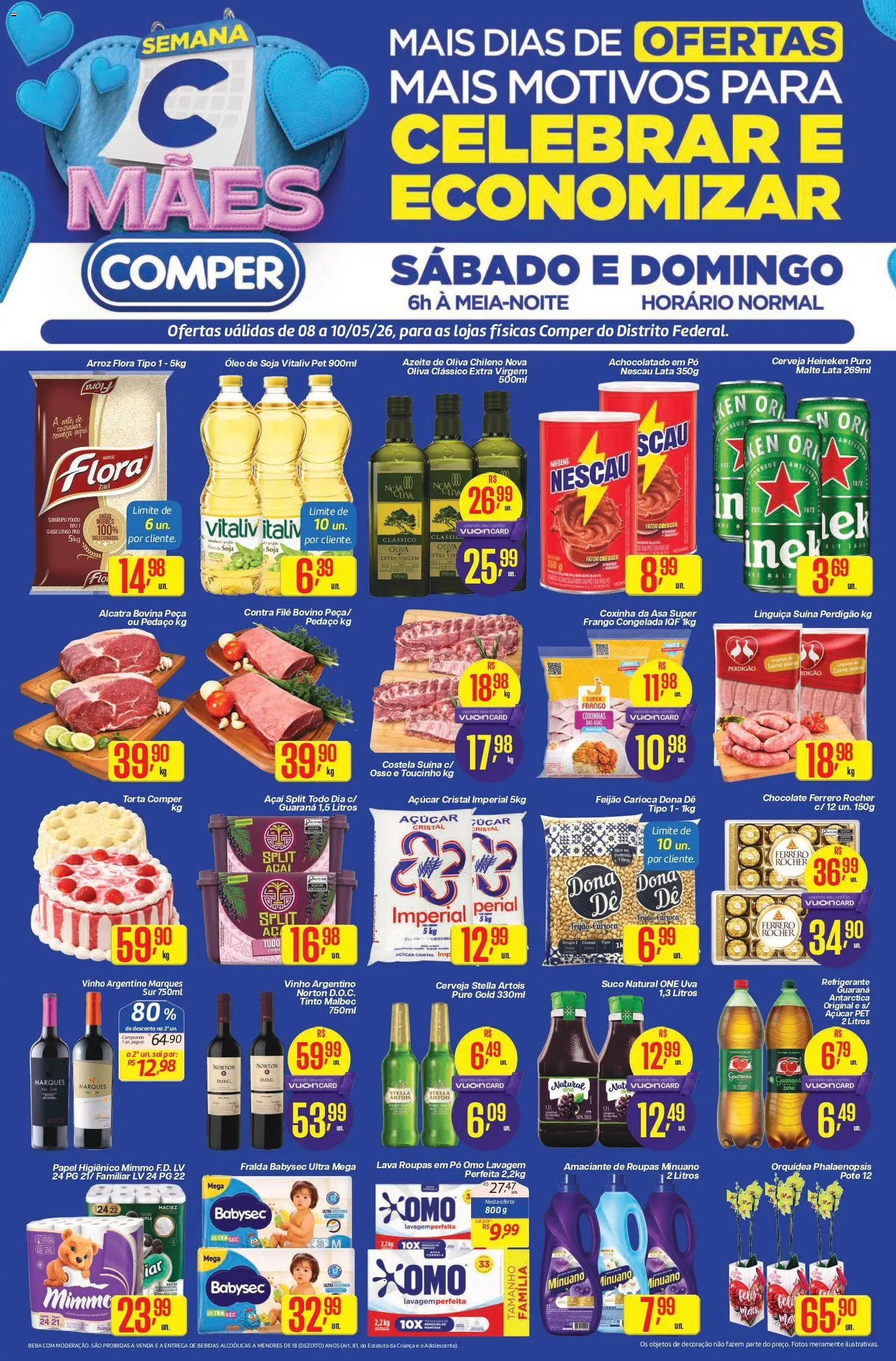 Comper Folheto - válido de 08.05.2026 | Página: 1 | Produtos: Feijão, Pó, Roupas, Soja