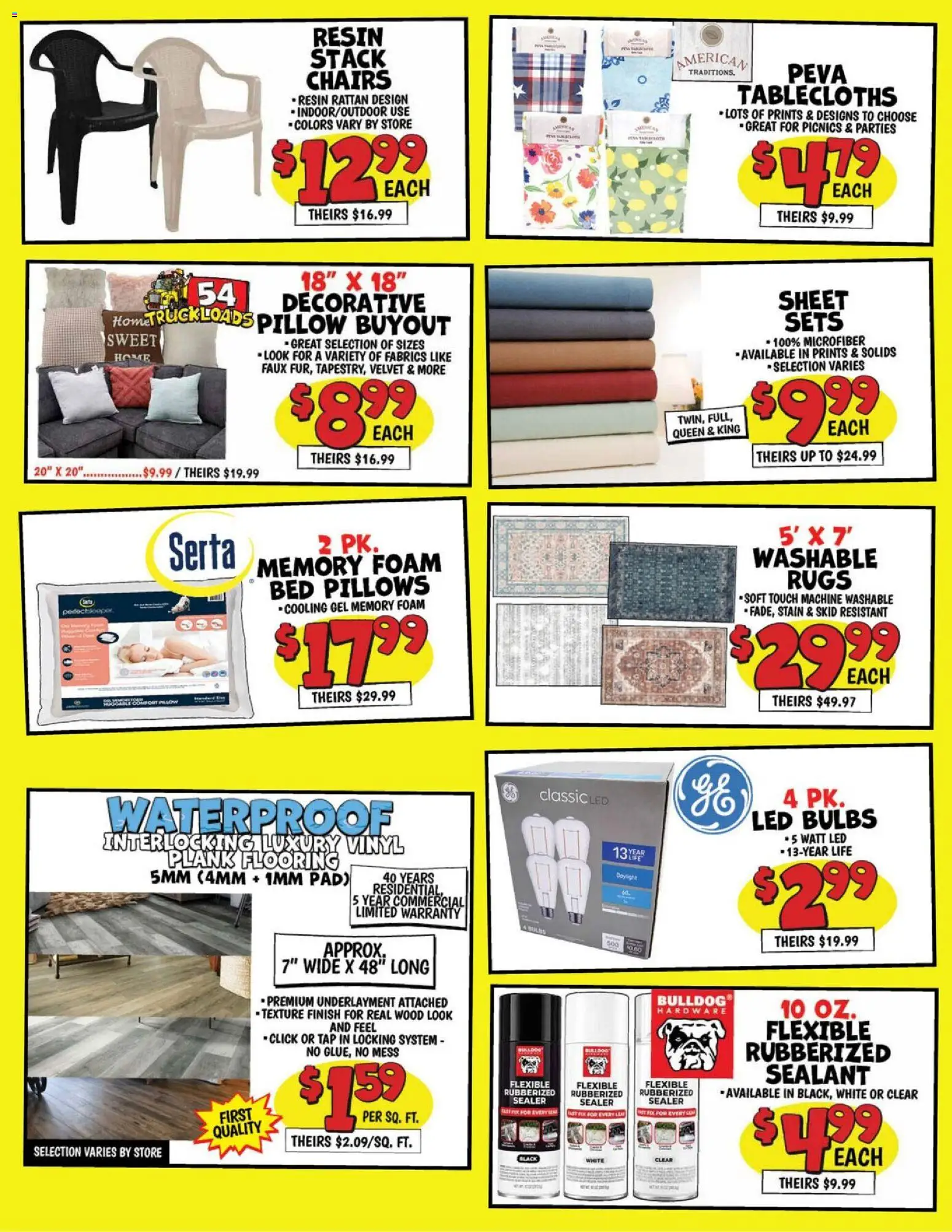 Ollie's Weekly Ad - valid from 06/23/2026 | Page: 6 | Products: Sealant, Bed, Pillow, Sheet