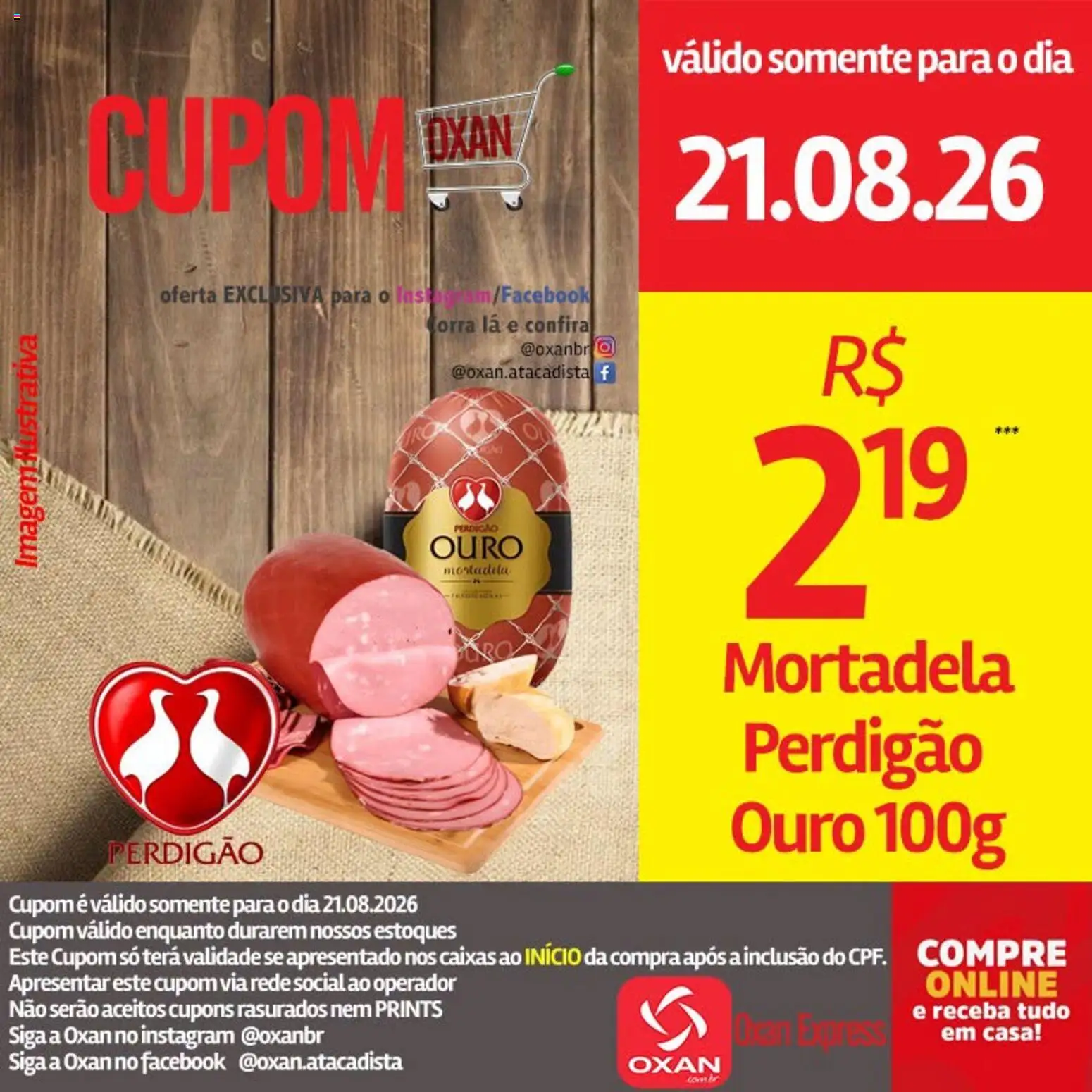 Oxan Atacadista Folheto - válido de 21/08/2026 | Página: 6 | Produtos: Mortadela
