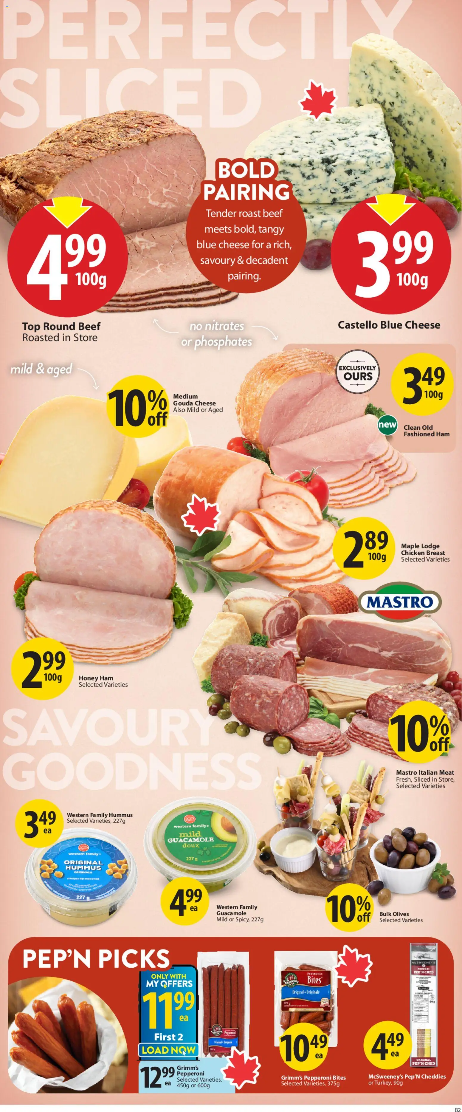 Save on foods flyer valid from 11.06.2026 | Page: 13 | Products: Beef, Cheese, Ham, Chicken