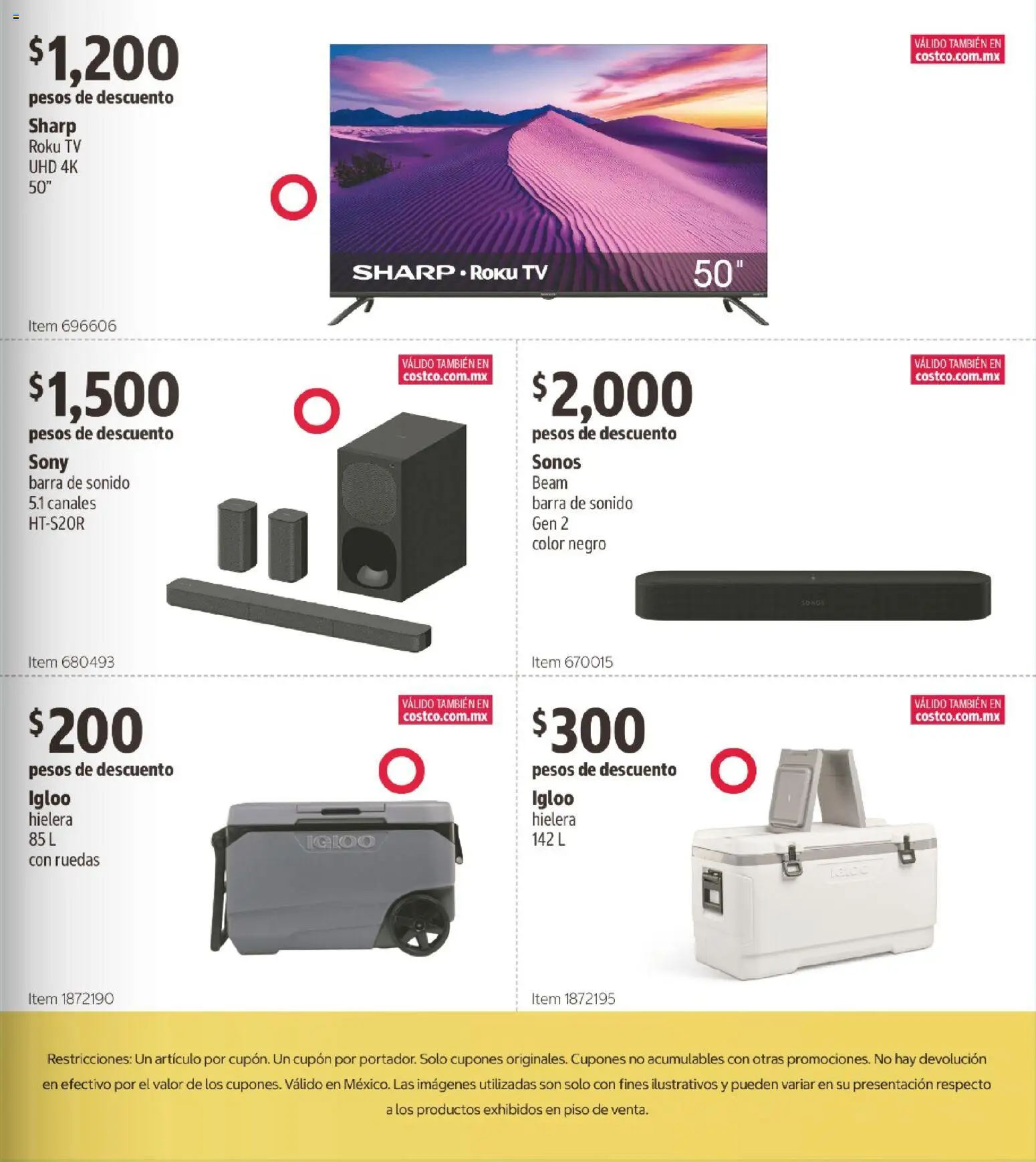 Nuevas ofertas de Costco válidas en toda la República Mexicana desde el 11.05.2026. ¡Encuentra las mejores ofertas en Costco catálogo! | Página: 3 | Productos: Hielera, Barra