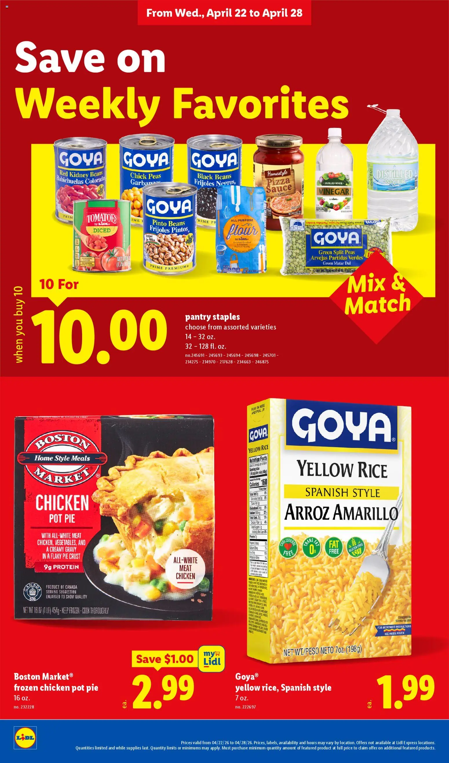 Lidl Weekly Ad - valid from 22.04.2026 | Page: 16 | Products: Vinegar, Pizza, Tomatoes, Sauce