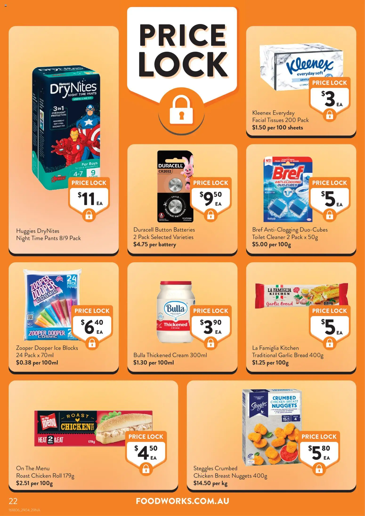 Foodworks catalogue - valid from 29.04.2026 | Page: 22 | Products: Cleaner, Chicken, Cream, Tissues