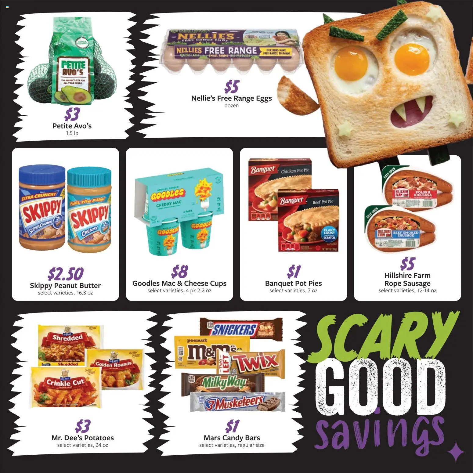 Fareway Monthly Ad - valid from 09/28/2026 | Page: 10 | Products: Butter, Eggs, Beef, Snickers