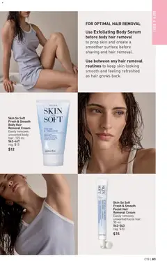 Preview of Avon Brochure Campaign from shop Avon valid from Sep 9, 2026 | Page: 83 | Products: Cream, Hair removal cream, Bath