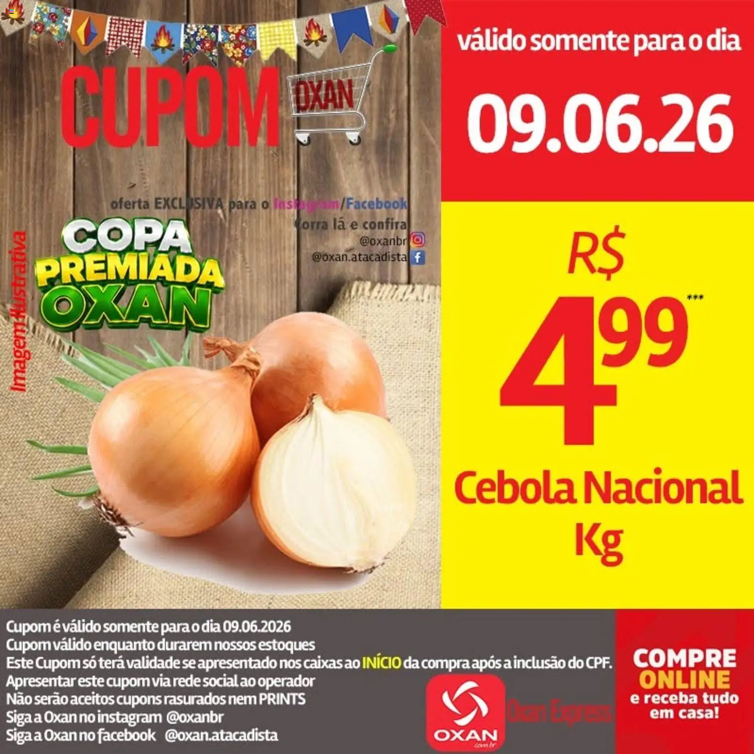 Oxan Atacadista Folheto - válido de 09.06.2026 | Página: 12 | Produtos: Cebola, Copa