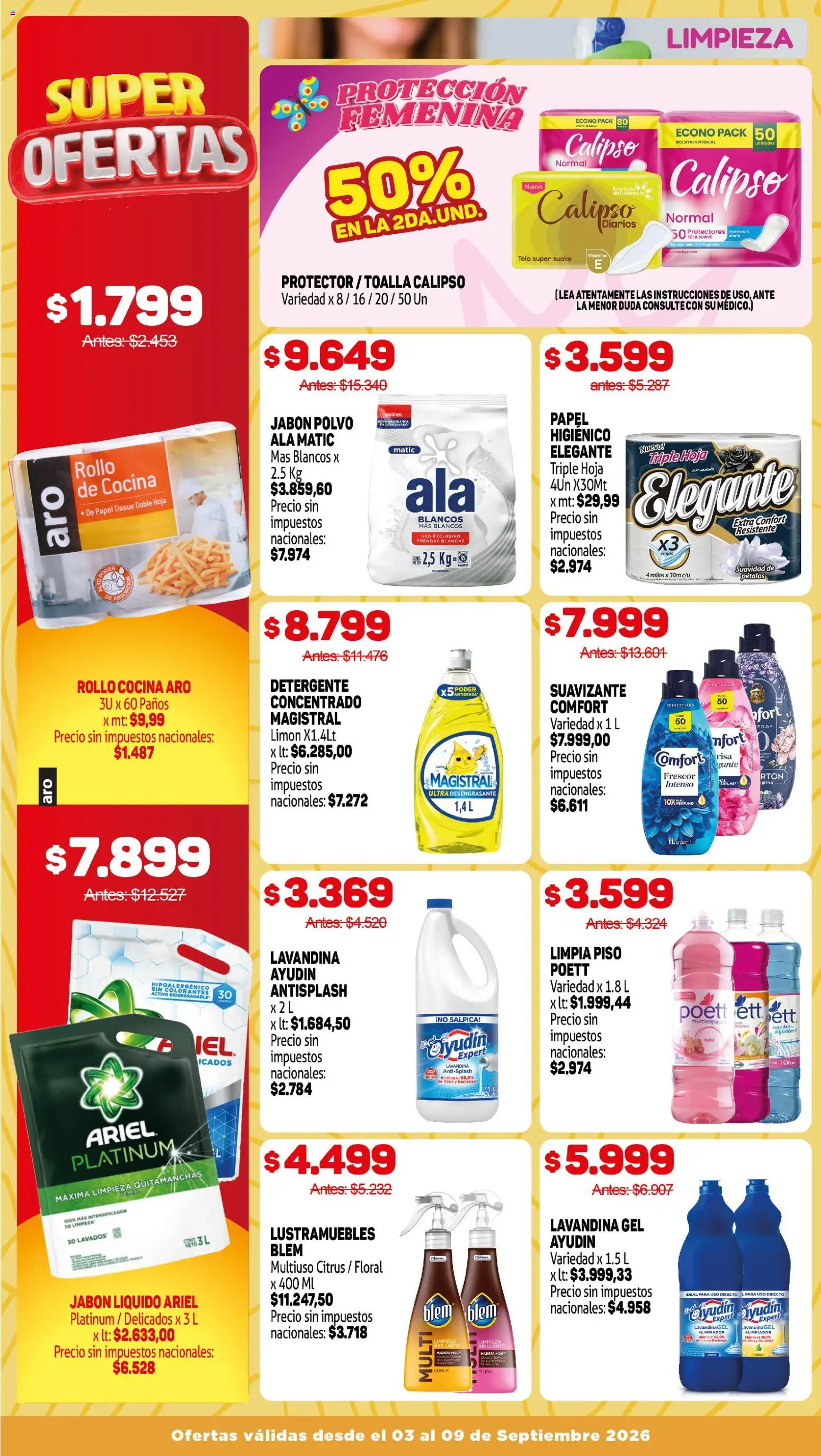 Makro Ofertas │ válido desde el 03/09/2026 | Página: 13 | Productos: Lustramuebles, Polvo, Jabón, Suavizante