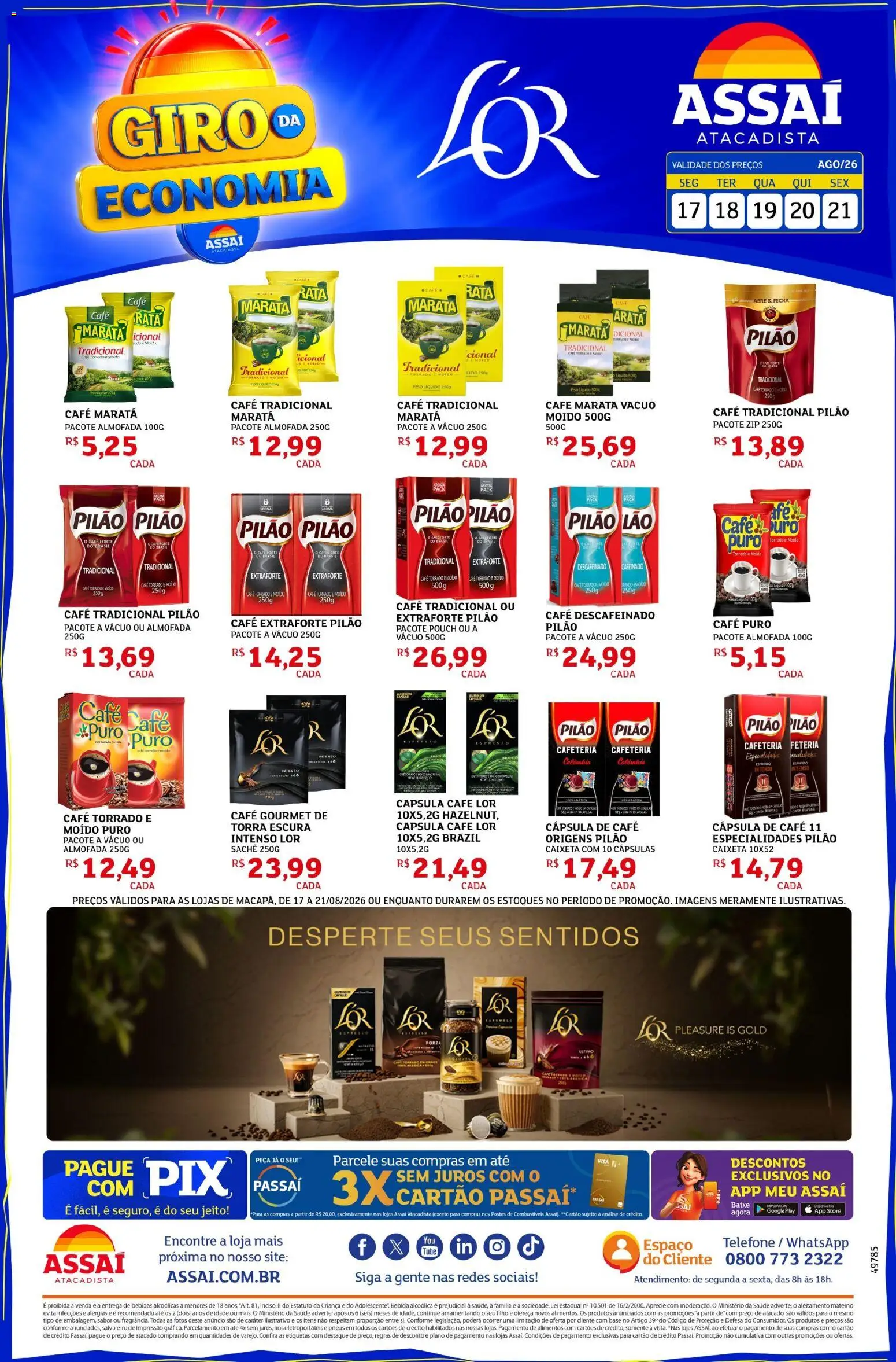 Assaí Atacadista Folheto - válido de 17/08/2026 | Página: 2 | Produtos: Cápsulas, Café, Base, Café pilão
