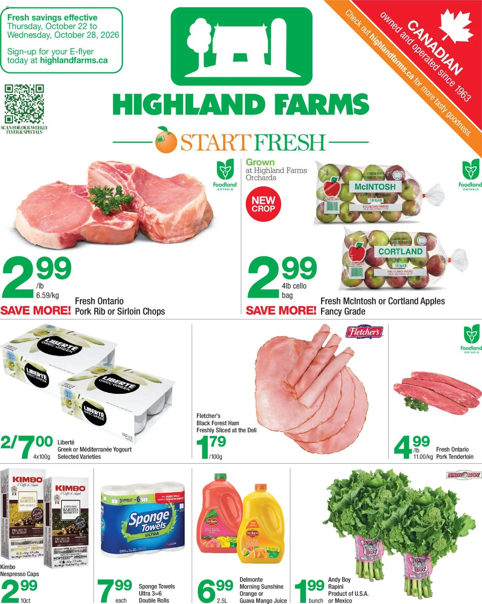Highland Farms flyer valid from Oct 22, 2026 | Page: 1