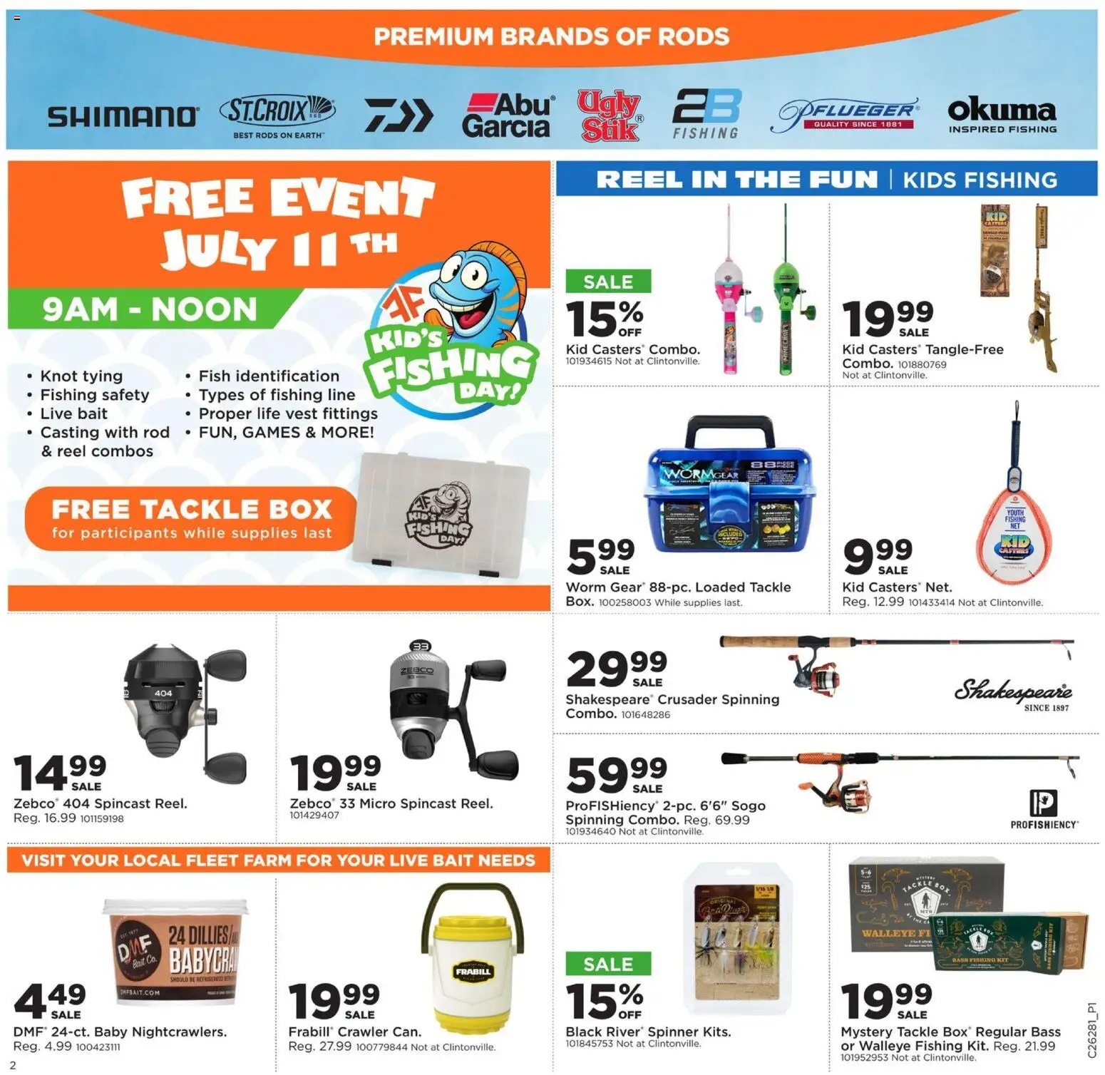 Mills Fleet Farm Weekly Ad - valid from 07/06/2026 | Page: 3 | Products: Fish, Vest, Rod, Bait