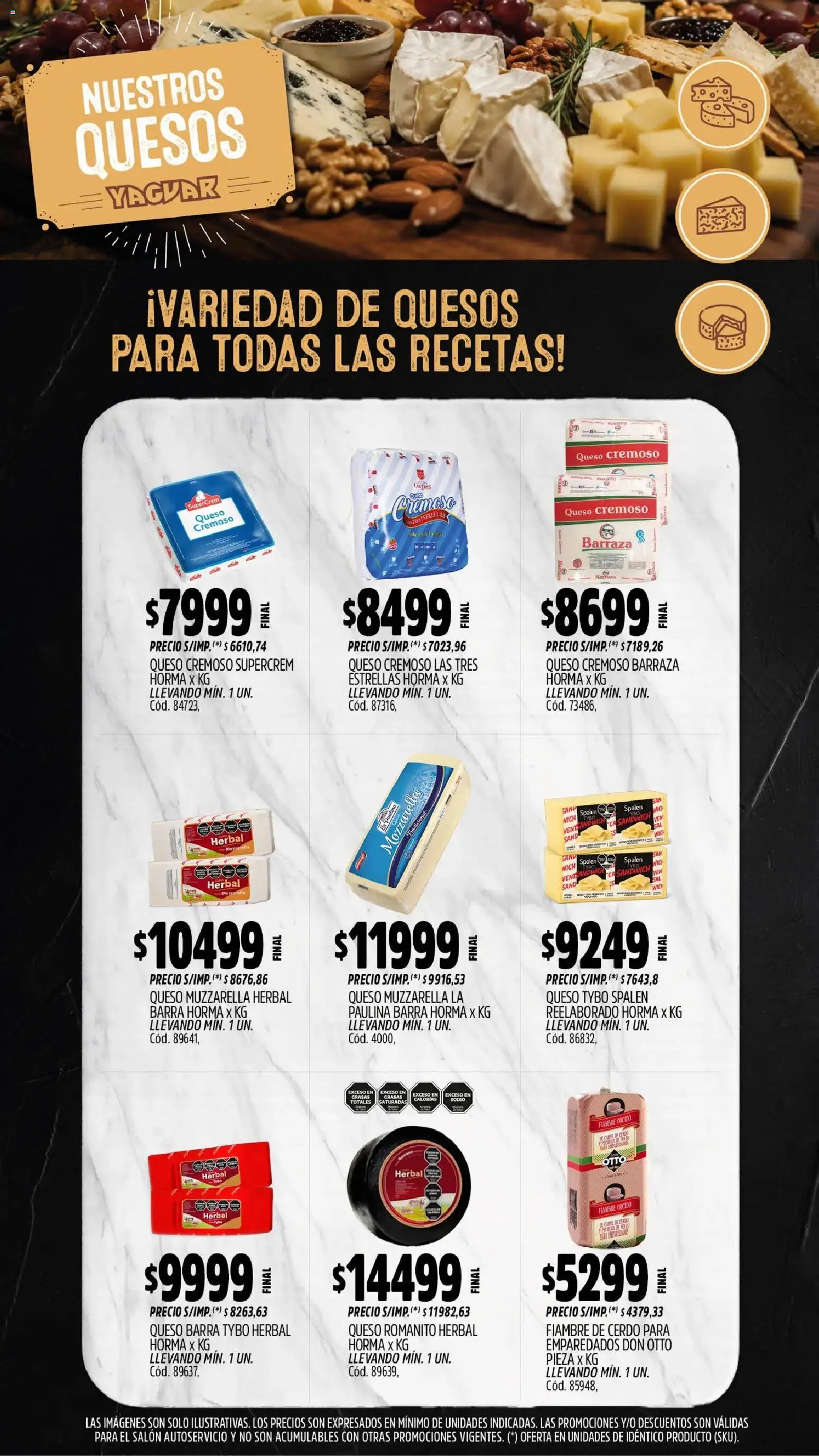 Yaguar - Oferta Semanal Santa Fé │ válido desde el 31/08/2026 | Página: 8 | Productos: Mozzarella, Muzzarella, Queso, Cerdo