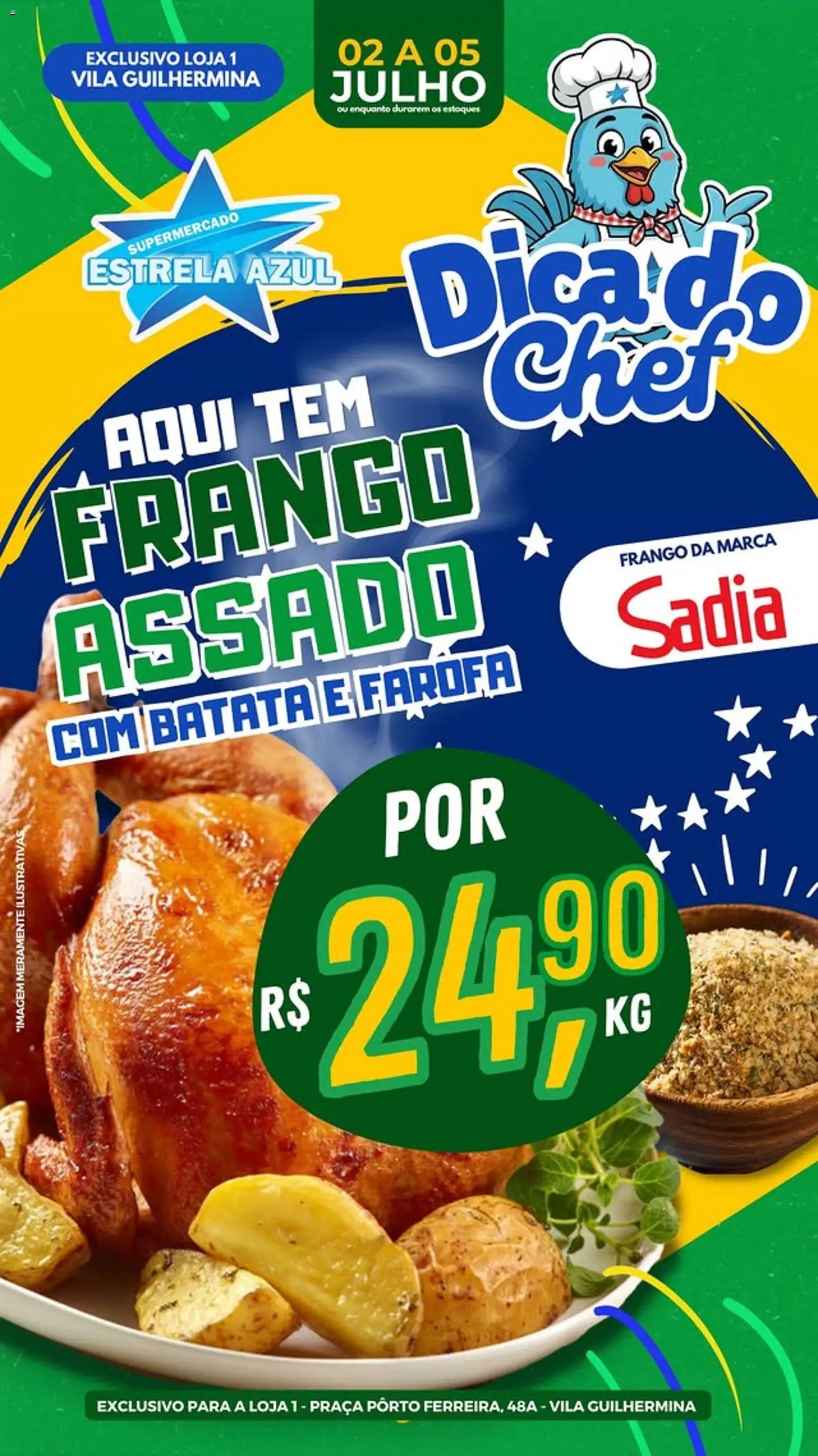 Estrela Azul Folheto - válido de 02/07/2026 | Página: 1 | Produtos: Batata, Frango, Farofa
