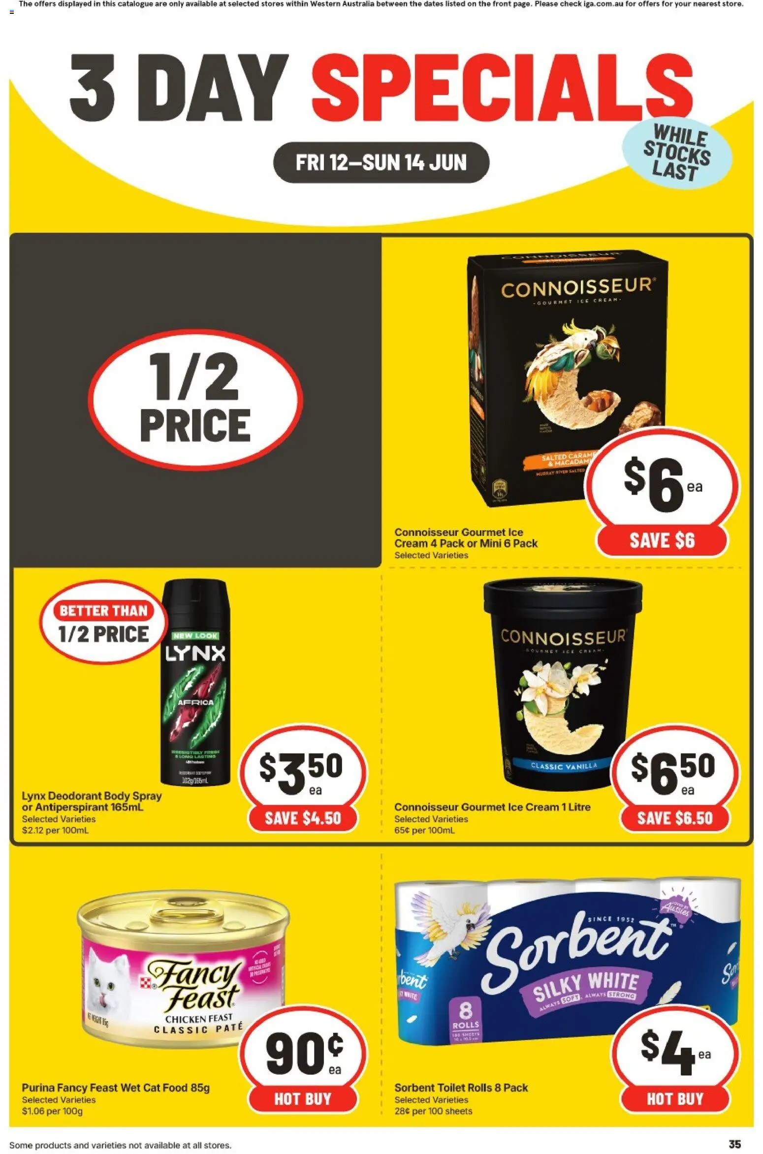 IGA catalogue - valid from 12.06.2026 | Page: 3 | Products: Deodorant, Antiperspirant, Cream, Ice cream